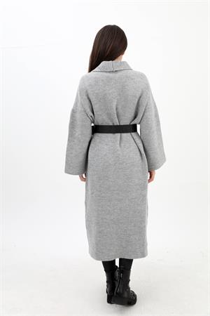 Uzun Salaş Triko Hırka - Gri