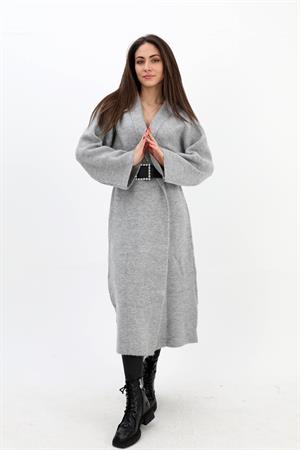 Uzun Salaş Triko Hırka - Gri