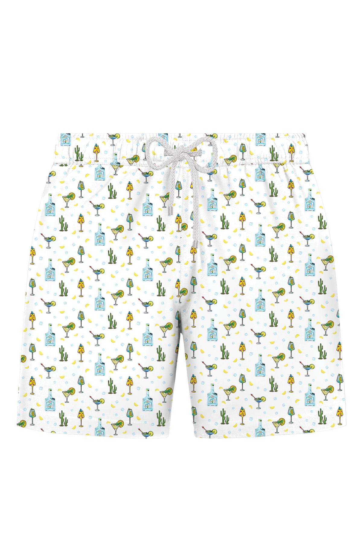 JOHN FRANK ALL OVER MAYO ŞORT GTS BEYAZ