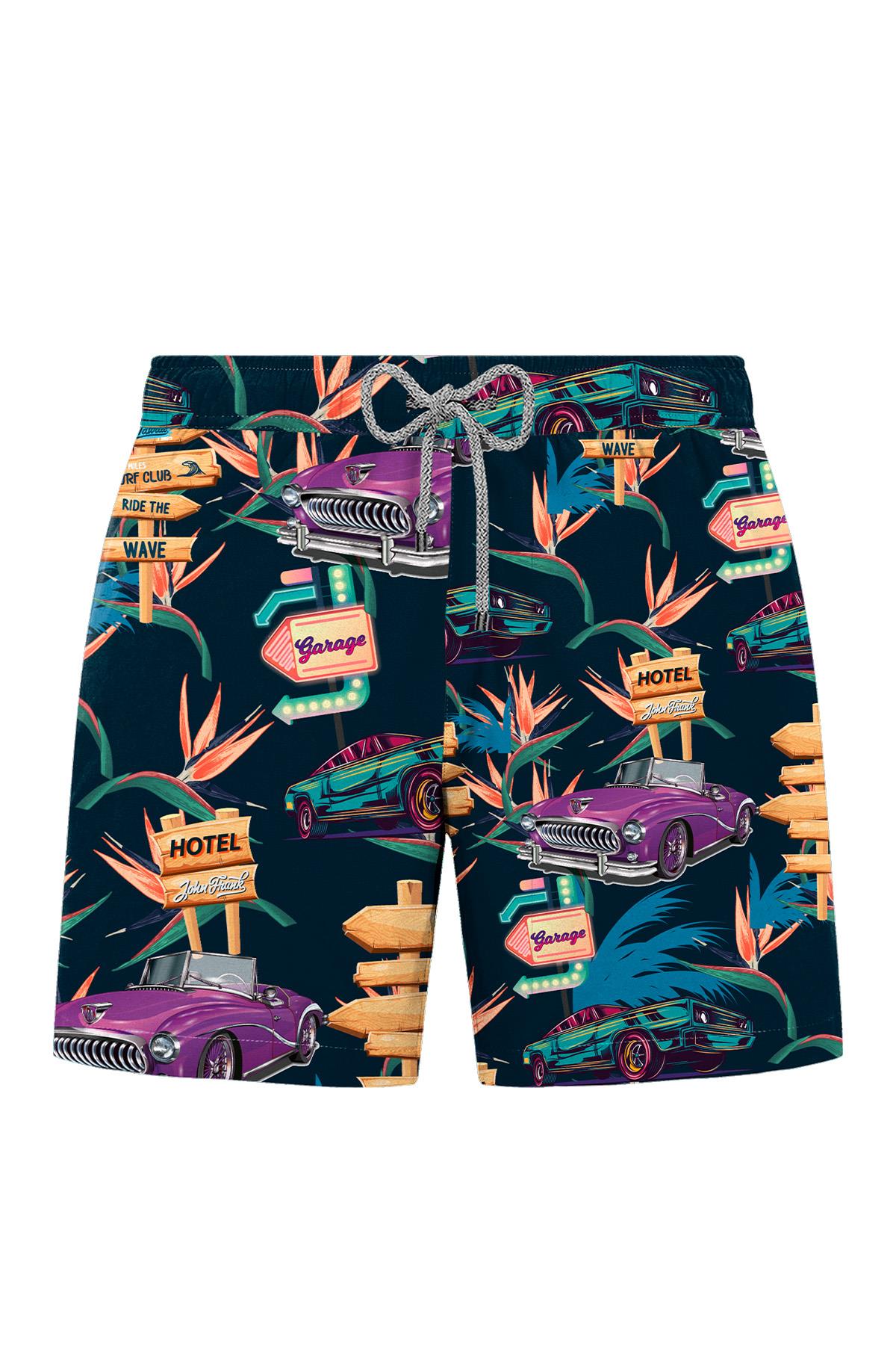 JOHN FRANK ALL OVER MAYO ŞORT MULTICOLOR