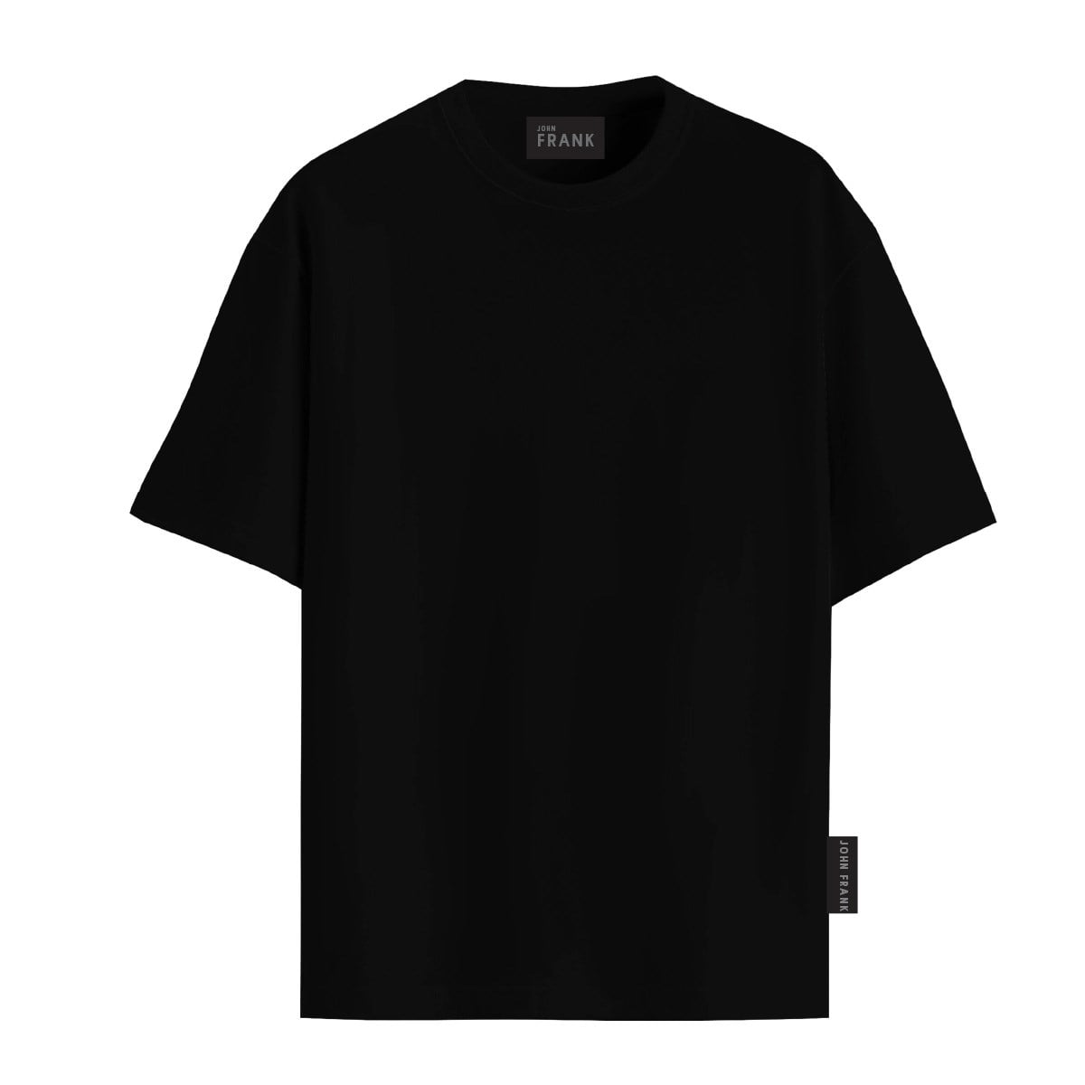 JOHN FRANK BASIC KOTTON MODAL1X1 RIB T-SHIRT SİYAH