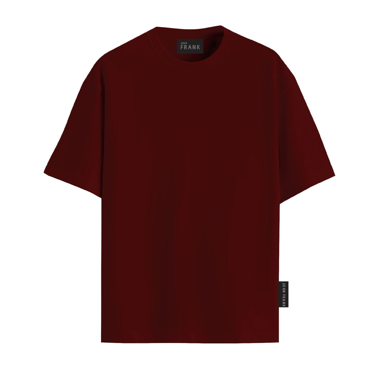 JOHN FRANK BASIC KOTTON MODAL1X1 RIB T-SHIRT BORDO