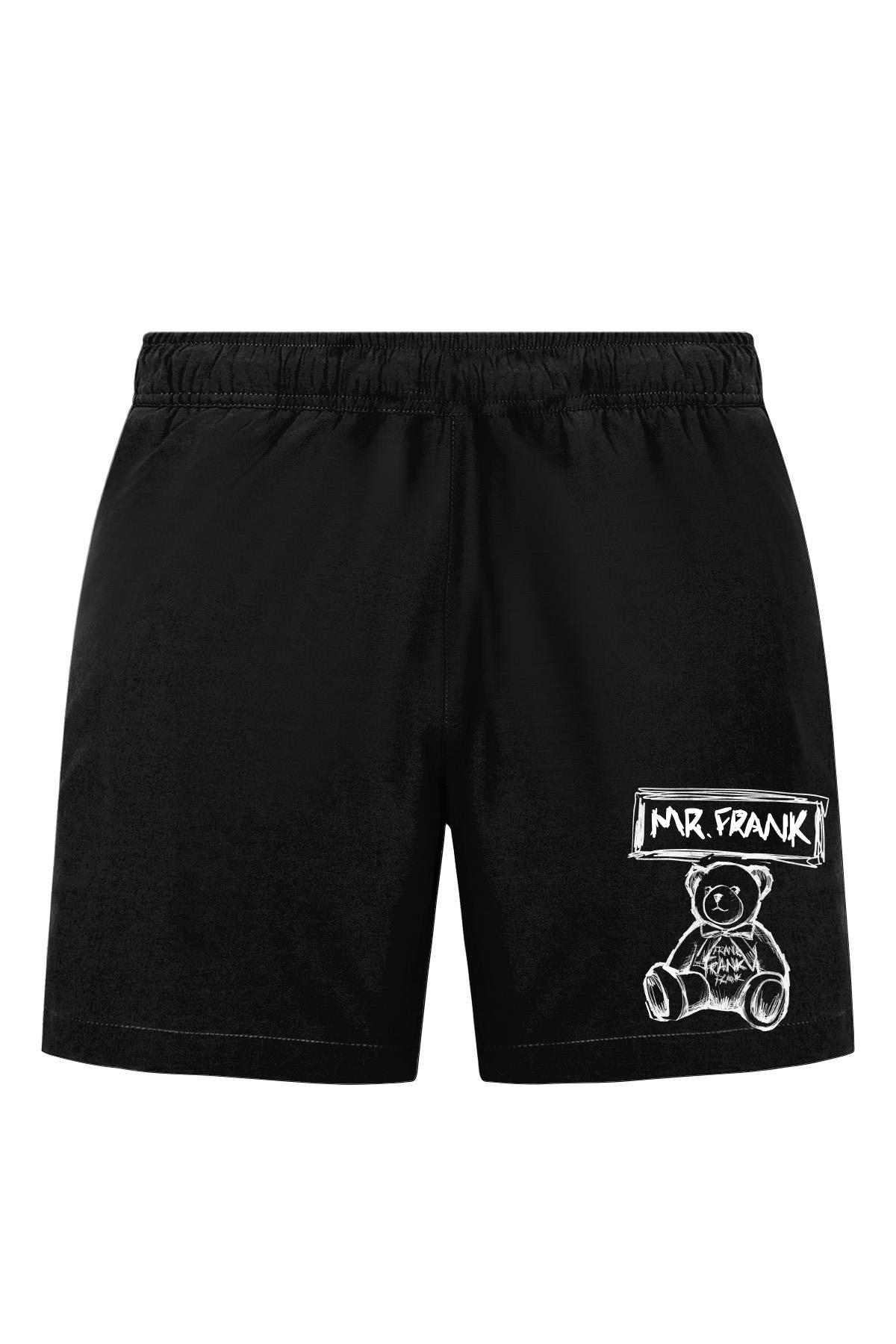 JOHN FRANK BASIC PRINTED SHORT SİYAH
