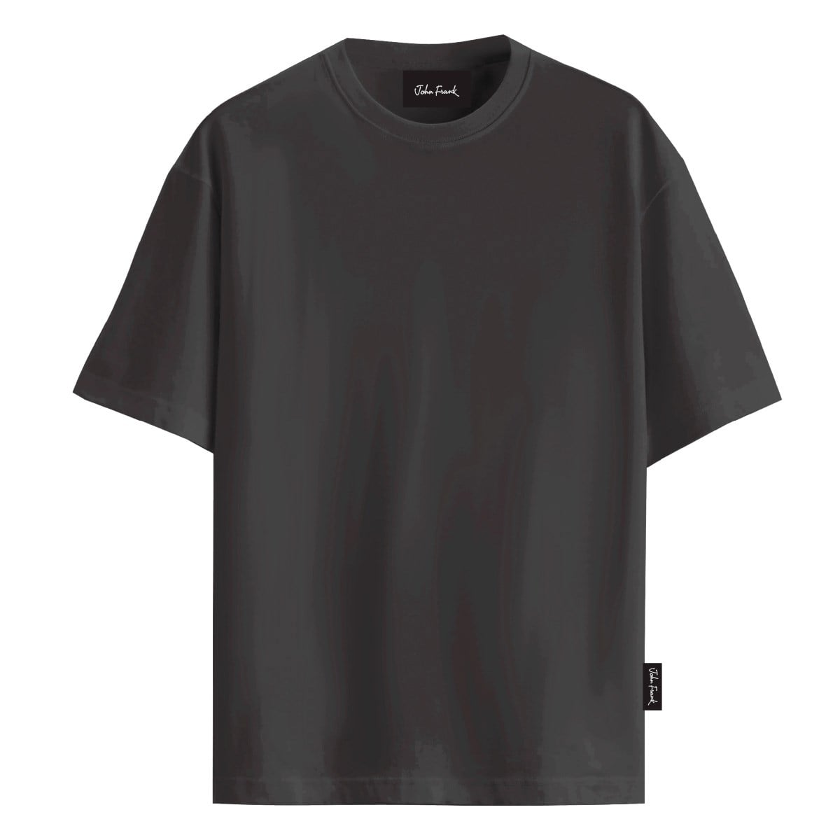 JOHN FRANK KOTON MODAL T-SHIRT ANTRASİT