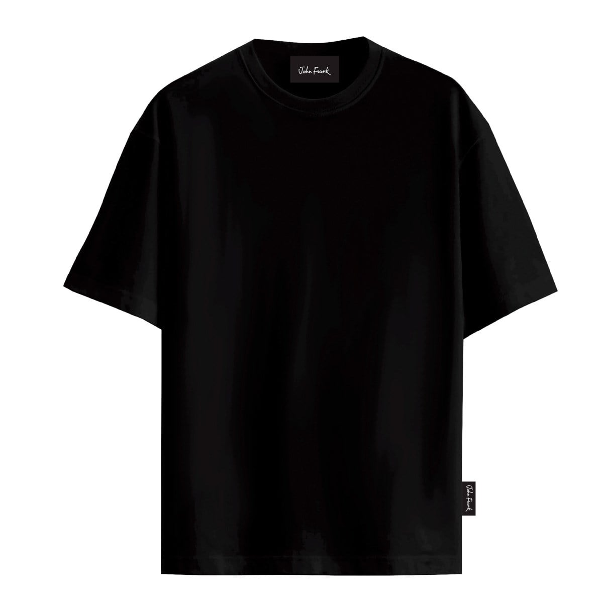 JOHN FRANK KOTON MODAL T-SHIRT SİYAH
