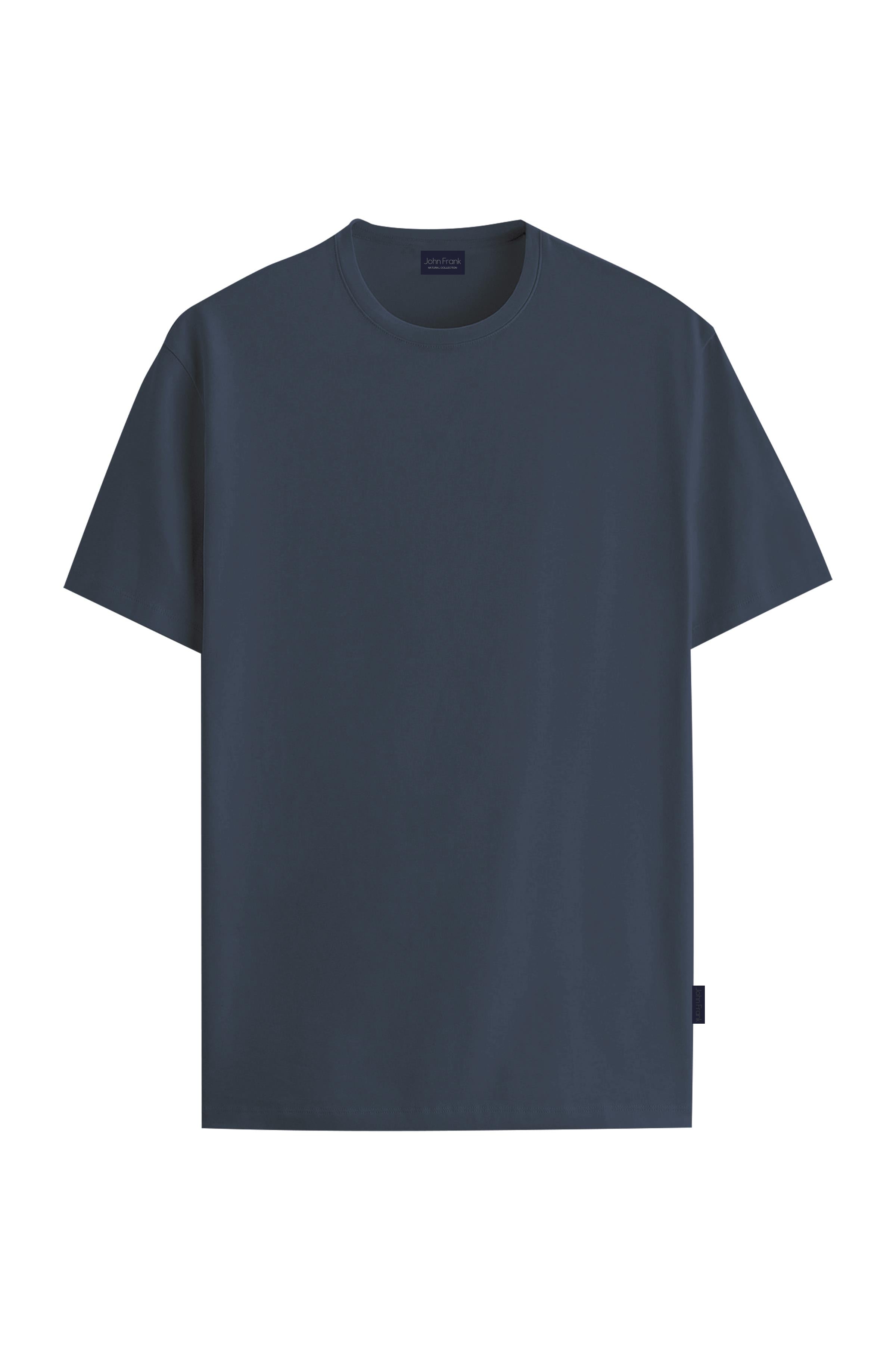JOHN FRANK MODAL T-SHIRT LACİVERT