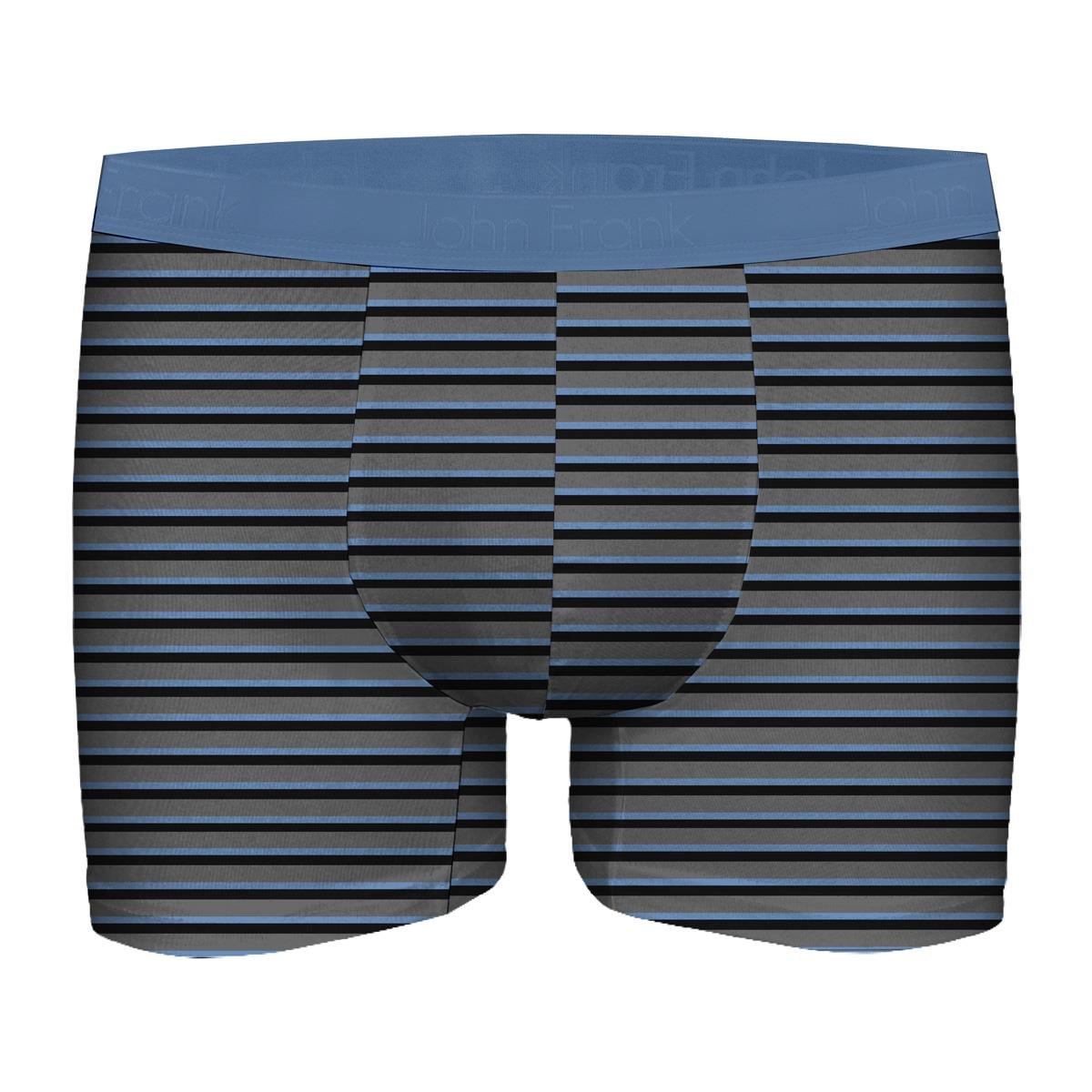 JOHN FRANK NATURAL MODAL BOXER GRİ-MAVİ