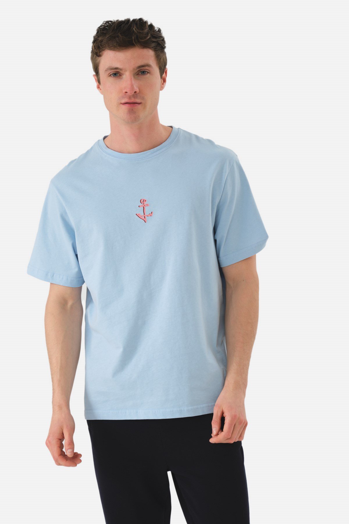 JOHN FRANK OVERSIZE T-SHIRT AÇIK MAVİ