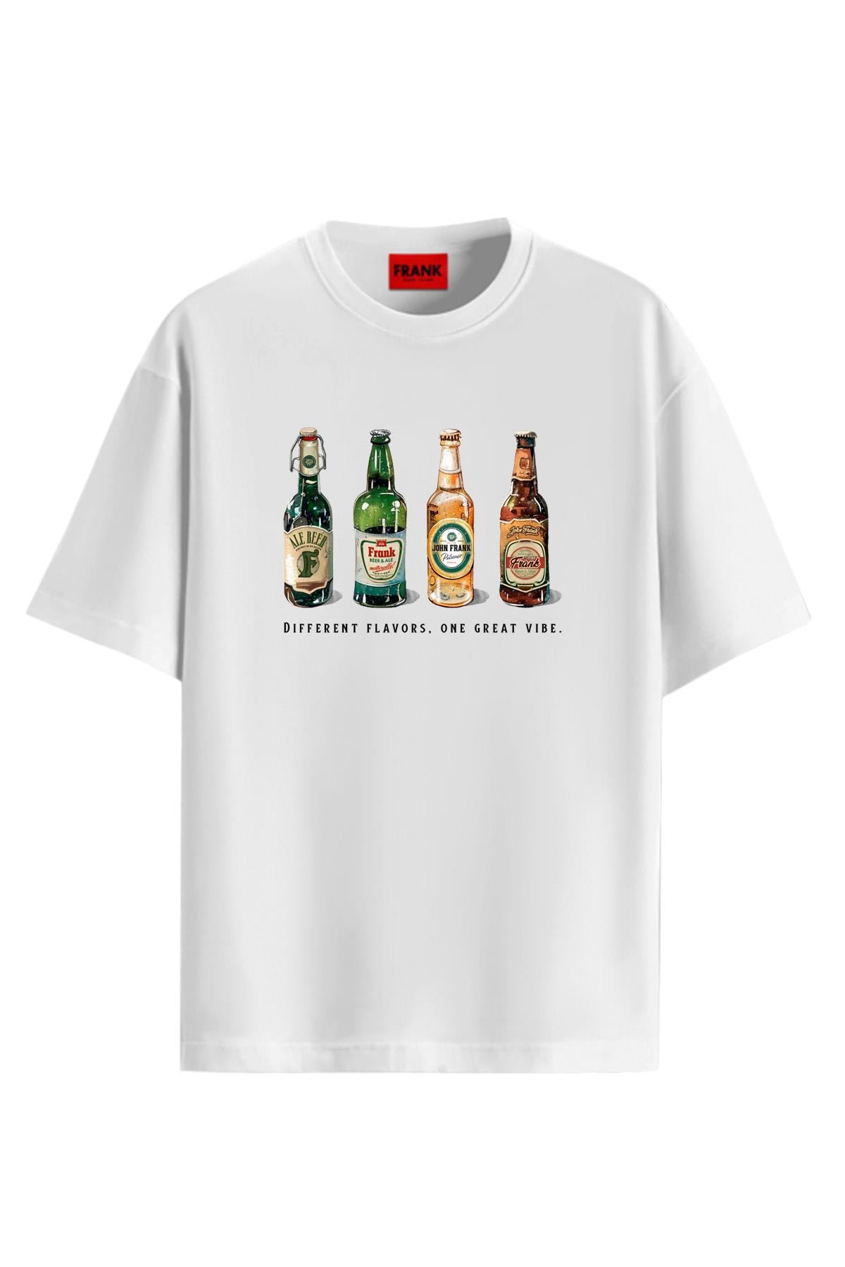 JOHN FRANK PRINTED T-SHIRT BEYAZ