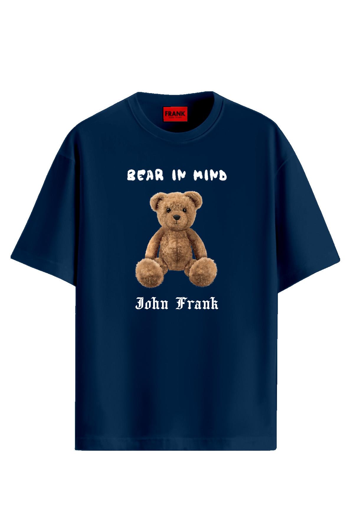 JOHN FRANK PRINTED T-SHIRT LACİVERT