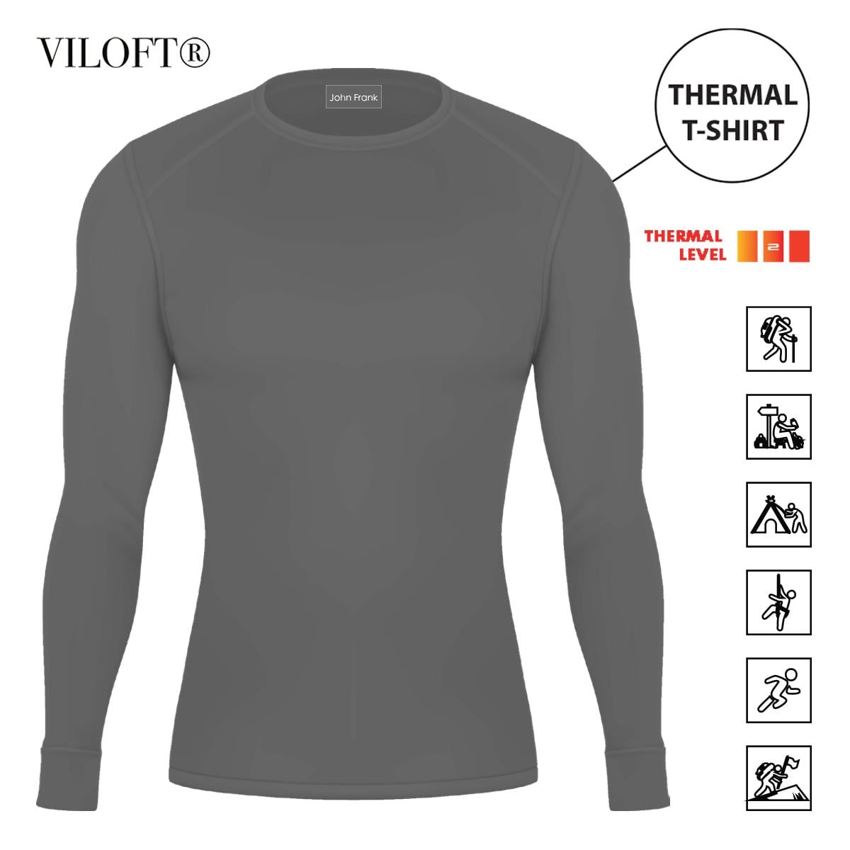 JOHN FRANK THERMAL TOP GRİ