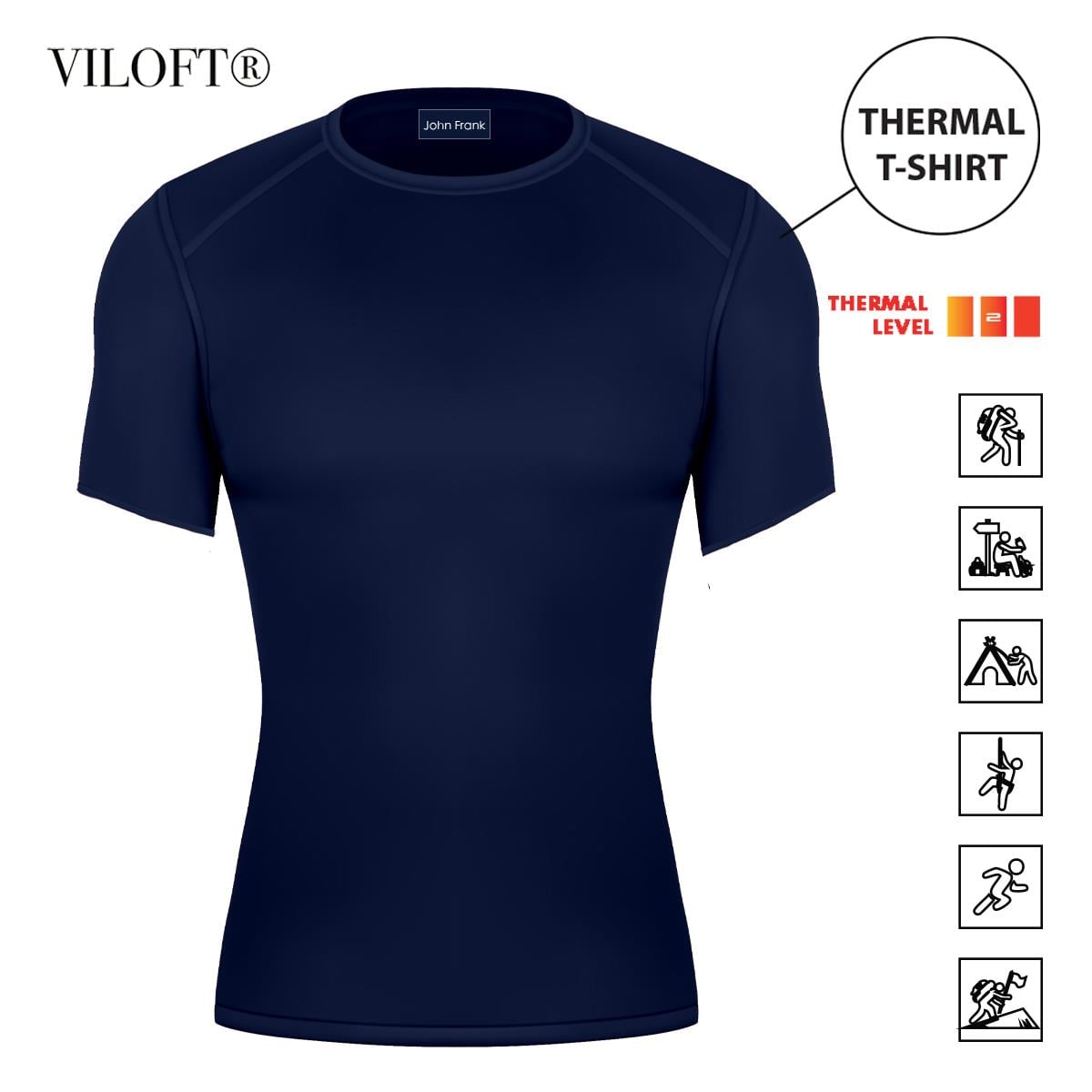 JOHN FRANK THERMAL TOP SHORT SLEEWE LACİVERT