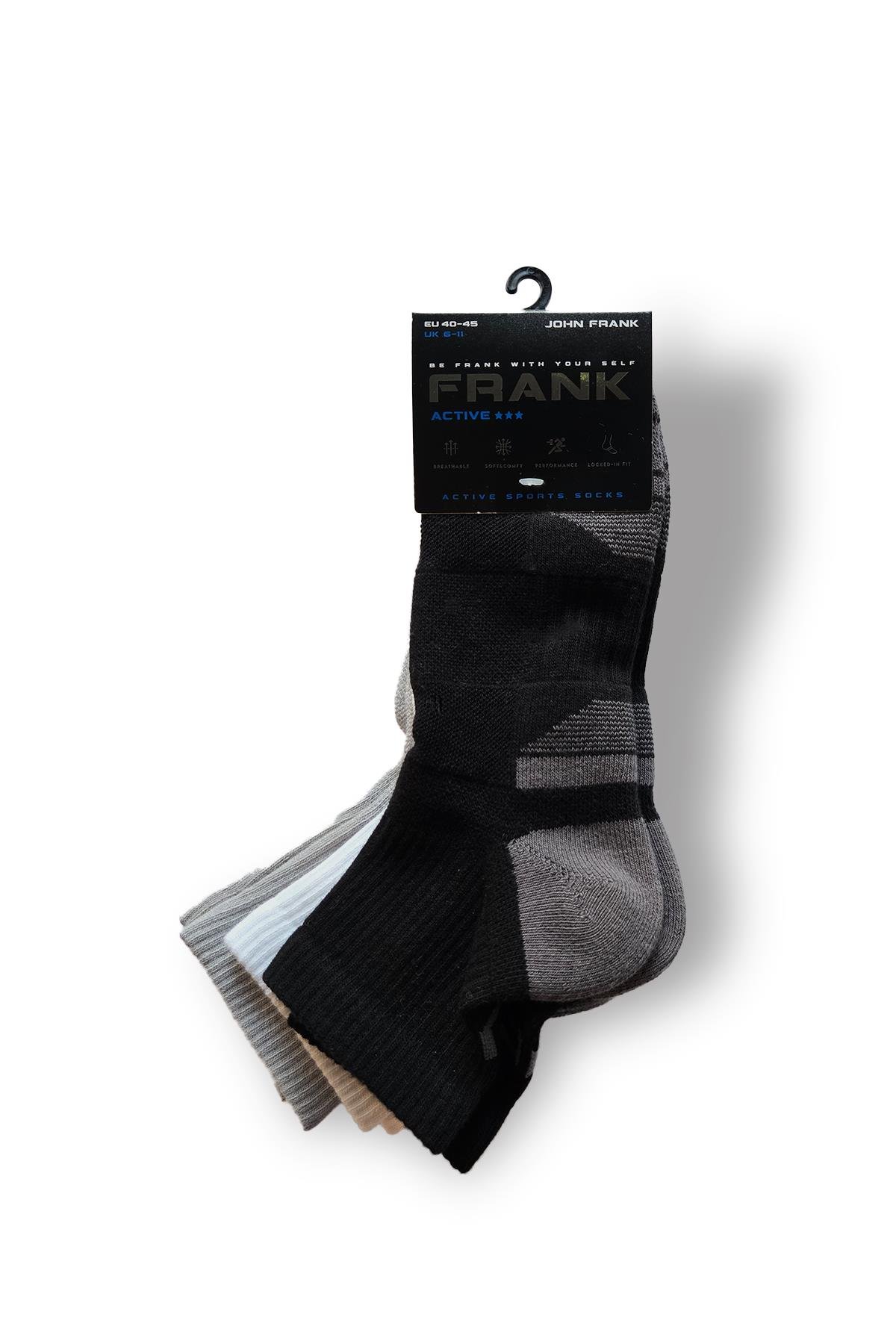 JOHN FRANK ÜÇLÜ ACTİVE SPORT ÇORAP MULTICOLOR