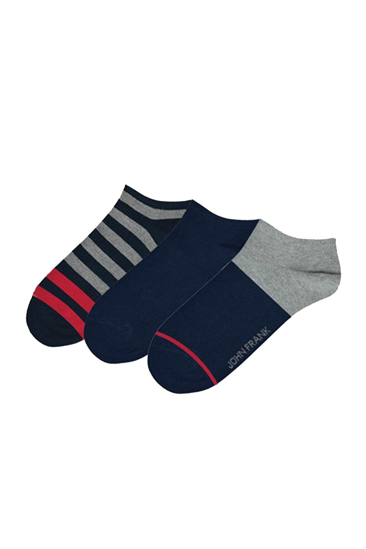 JOHN FRANK ÜÇLÜ KISA ÇORAP MULTICOLOR