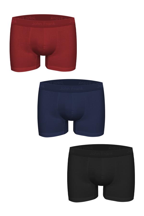 JOHN FRANK ÜÇLÜ NATURAL MODAL BOXER