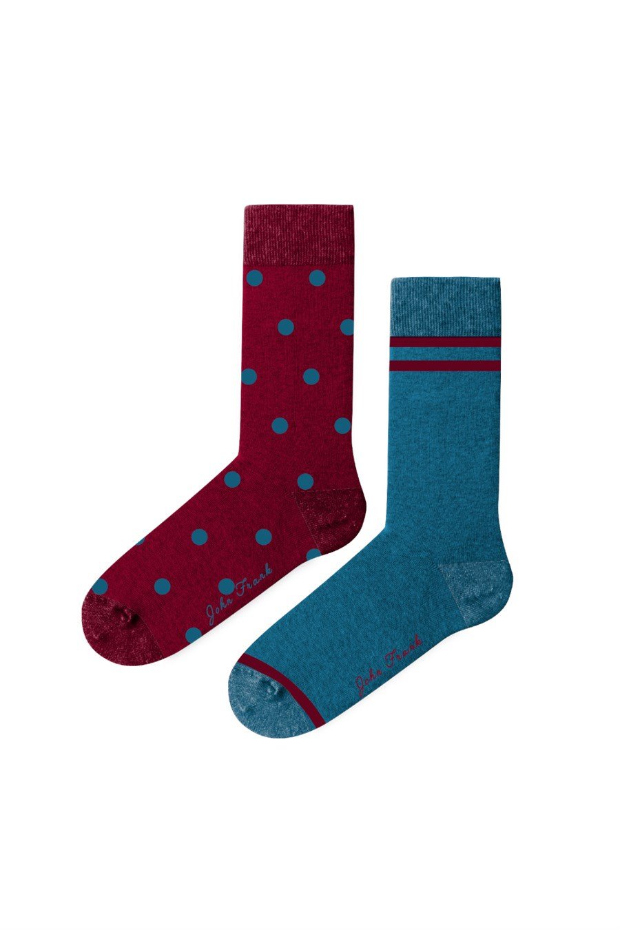 JOHN FRANK WOMEN İKİLİ UZUN ÇORAP MULTICOLOR