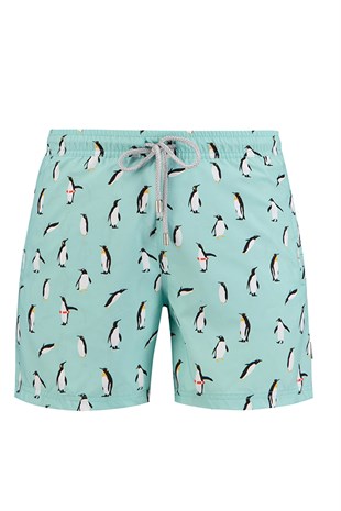 John Frank Penguin Green Deniz Şortu