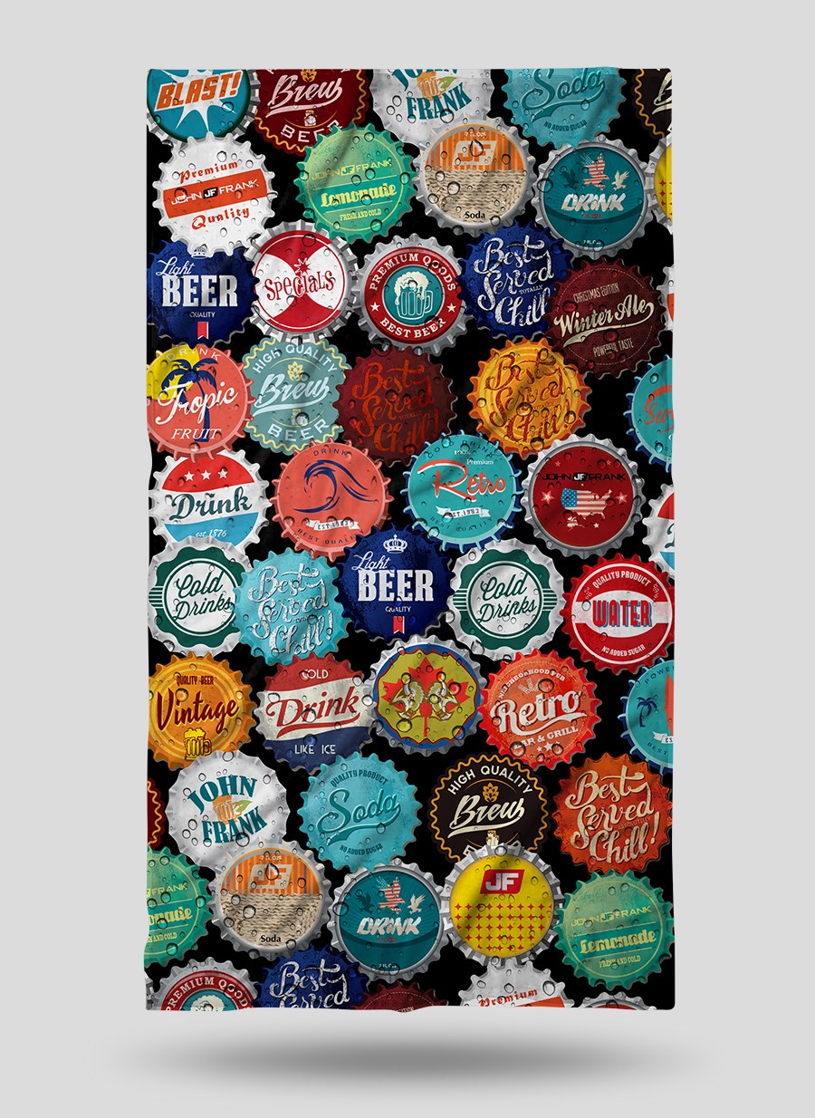 John Frank 18S Plaj Havlusu Multıcolor (JFSS18TW64-BOTTLE CAP)