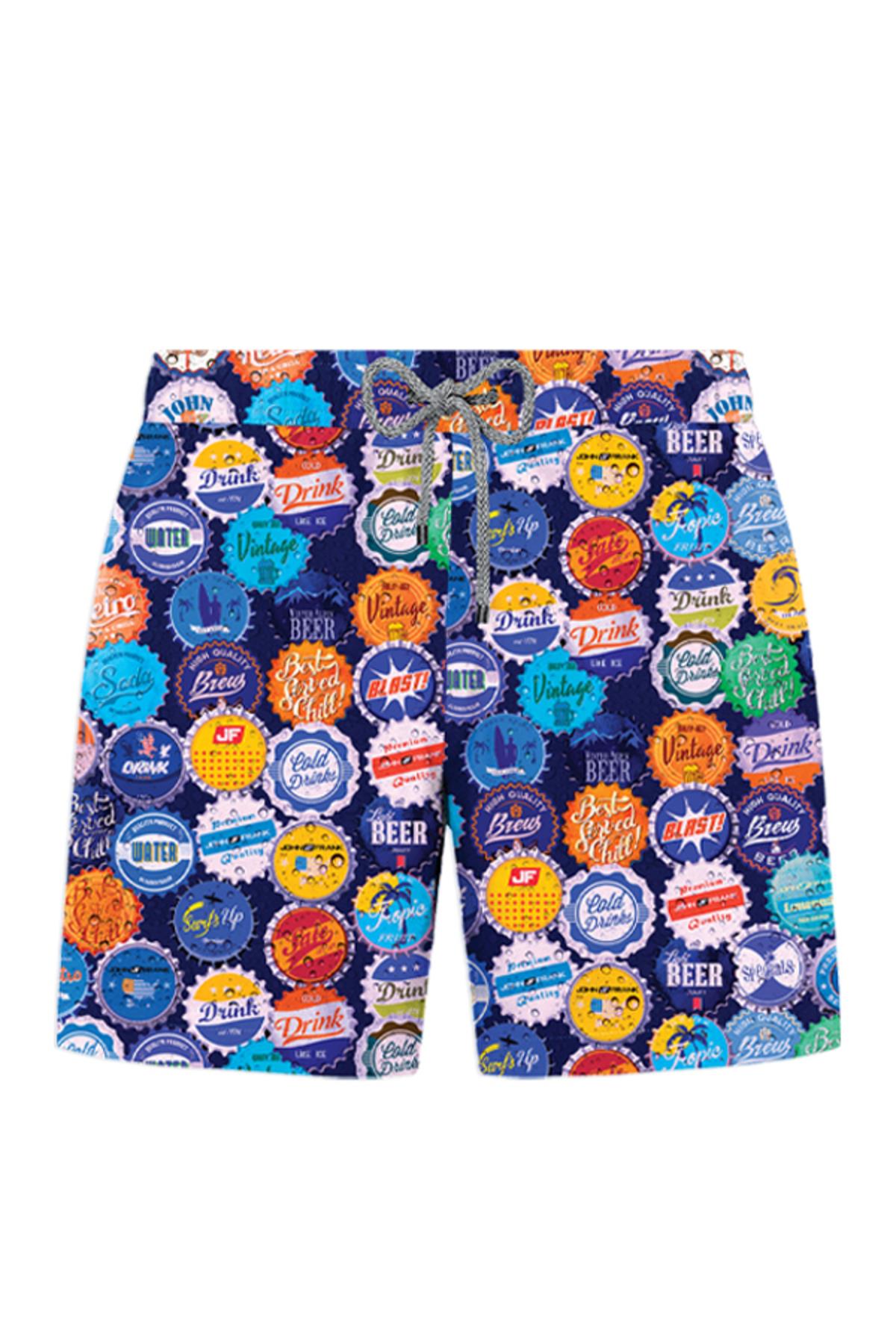 JOHN FRANK ALL OVER MAYO ŞORT LACİVERT