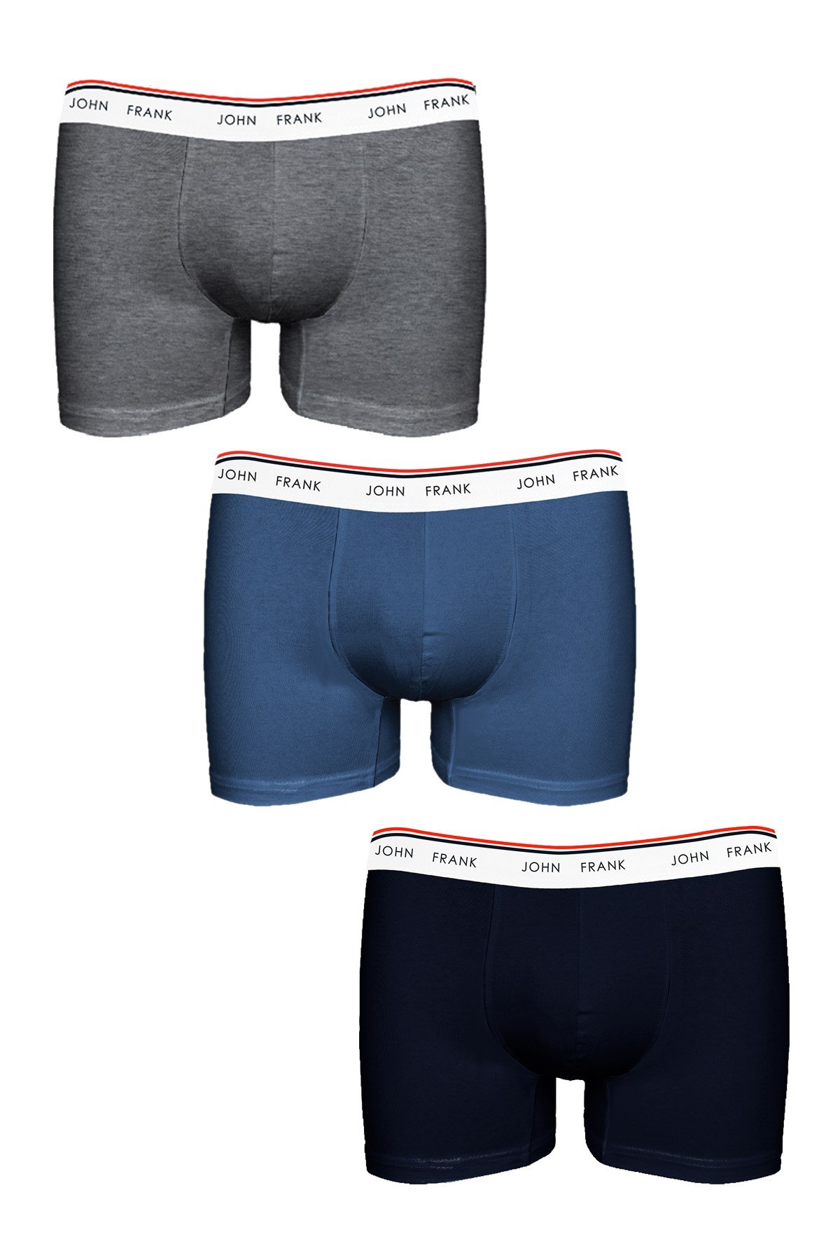 JOHN FRANK BASIC BRIGHT 3 PACK BOXER