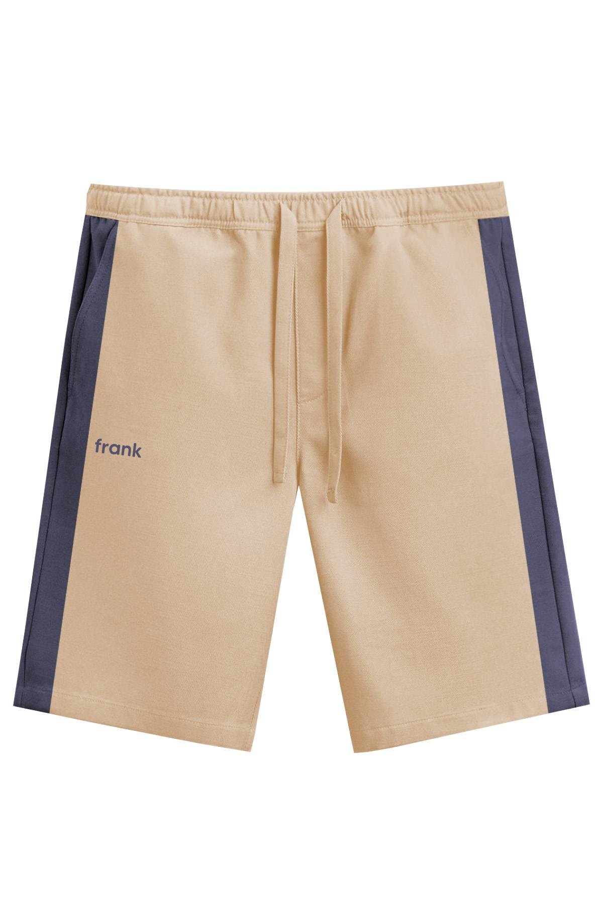 JOHN FRANK BASIC SHORT CAMEL-LACİVERT