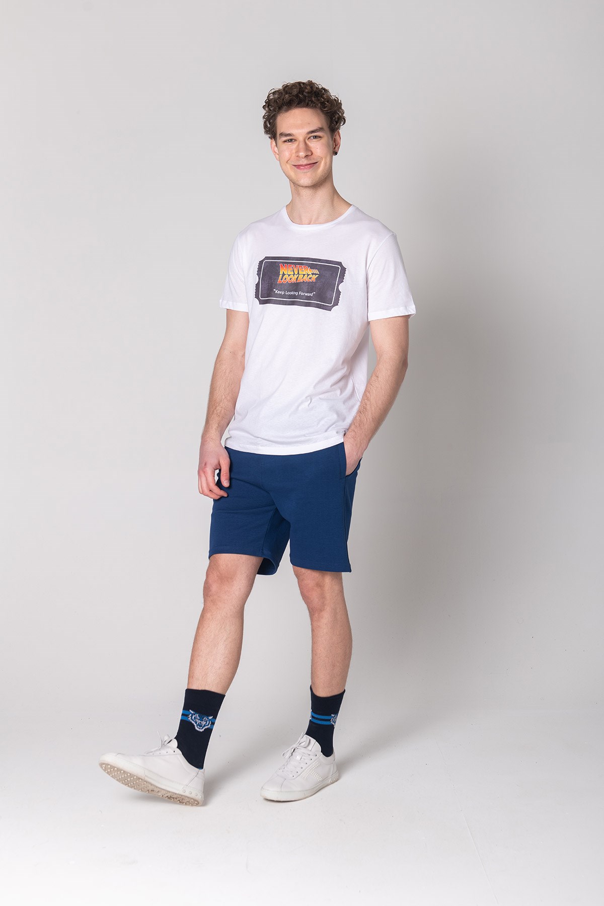 JOHN FRANK BASIC SHORT İNDİGO