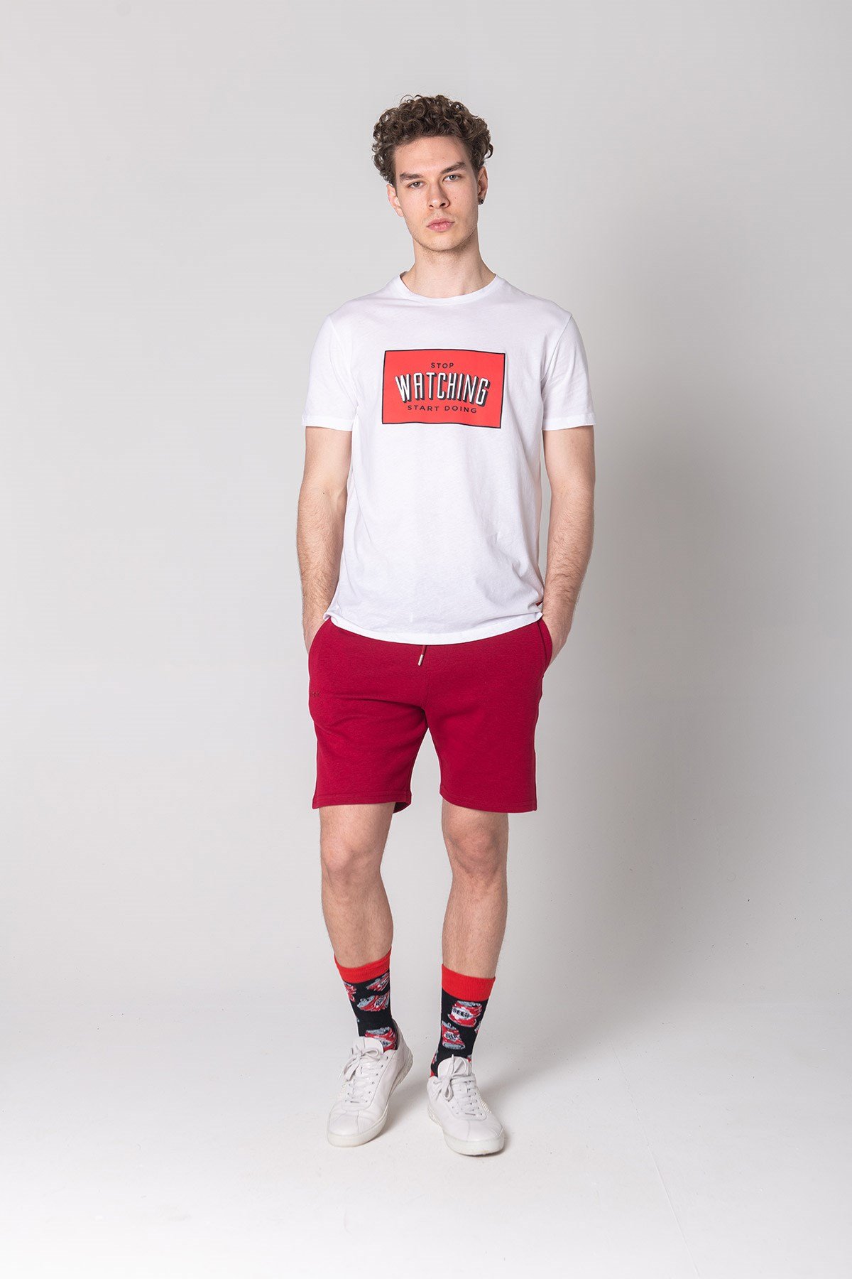 JOHN FRANK BASIC SHORT KIRMIZI
