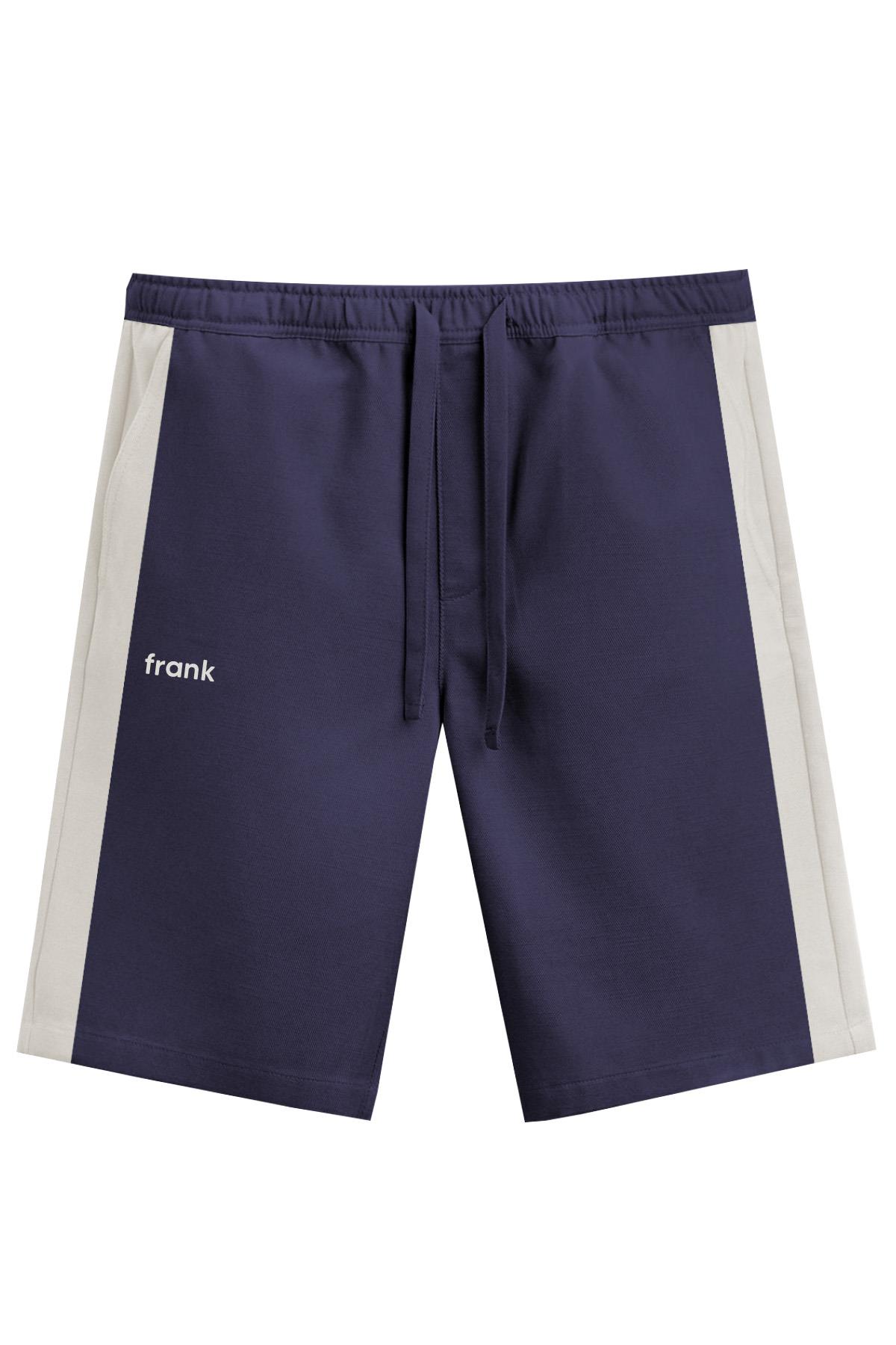 JOHN FRANK BASIC SHORT LACİVERT-EKRU