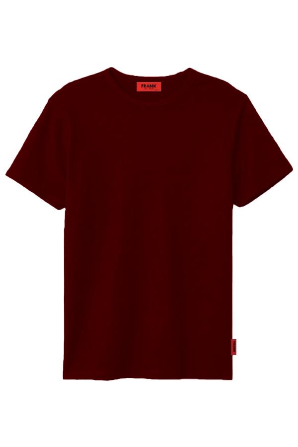 JOHN FRANK BASIC T-SHIRT PİKE BORDO