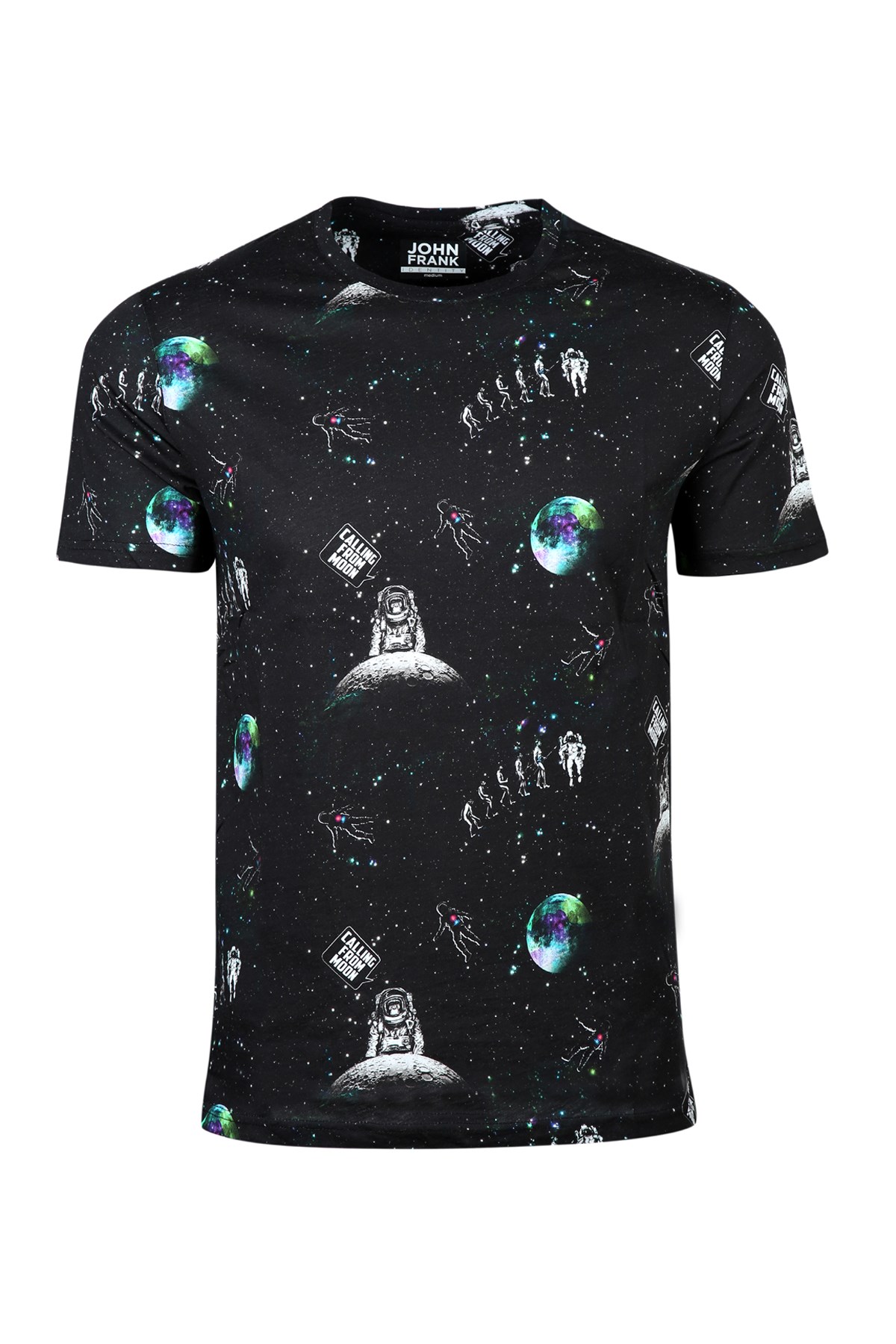JOHN FRANK BASKILI DİJİTAL T-SHIRT MULTICOLOR