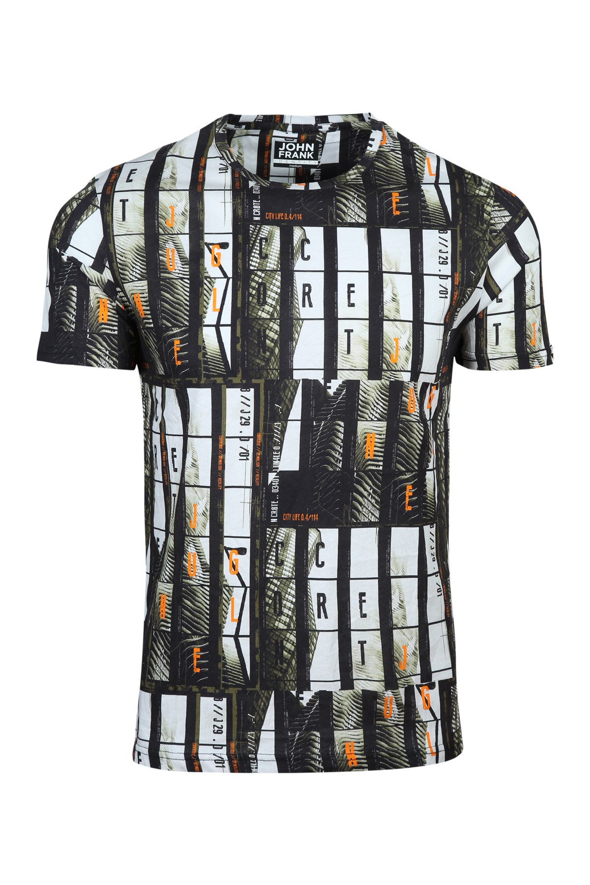 JOHN FRANK BASKILI DİJİTAL T-SHIRT MULTICOLOR