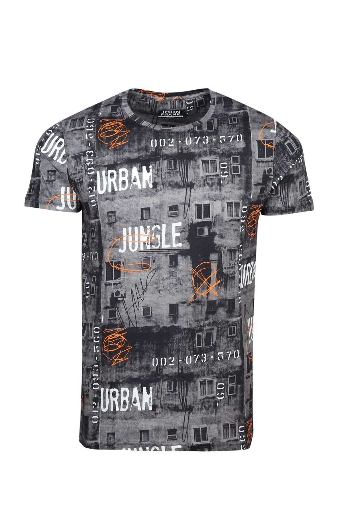 JOHN FRANK BASKILI DİJİTAL T-SHIRT MULTICOLOR