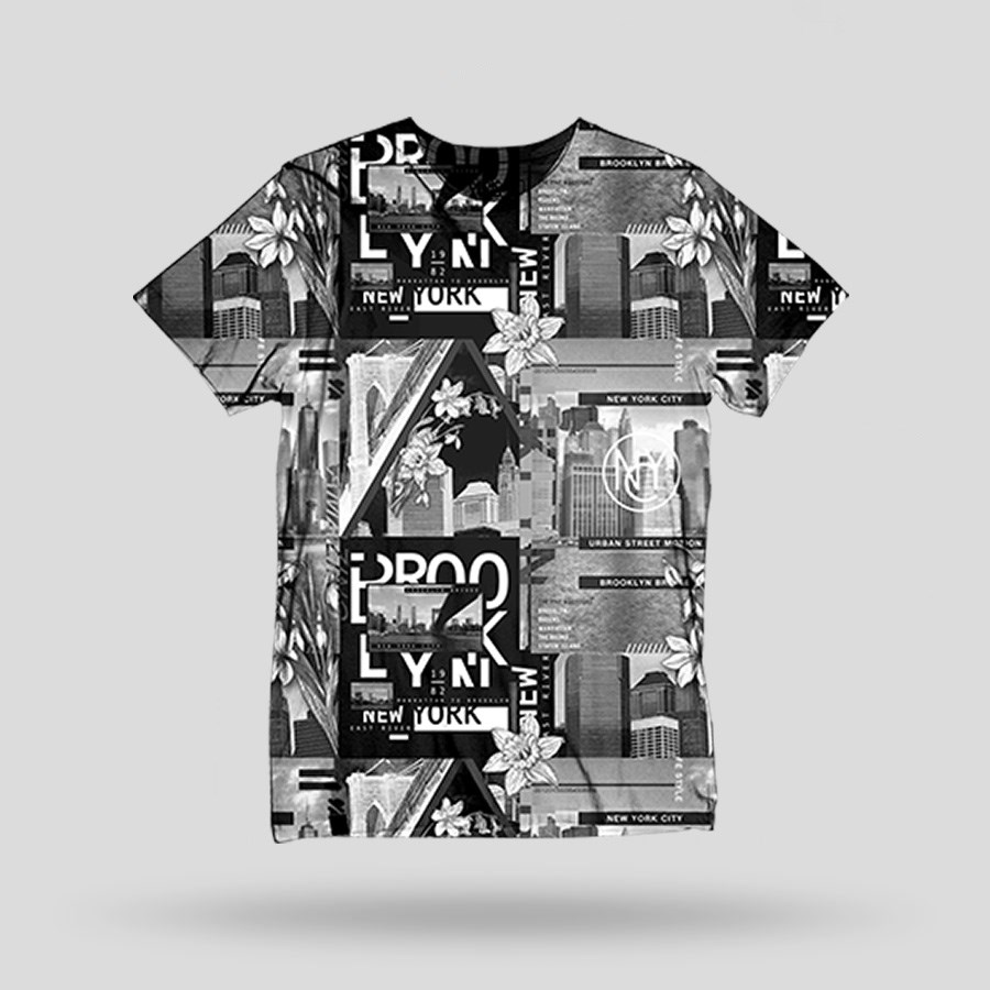 JOHN FRANK BASKILI DİJİTAL T-SHIRT MULTICOLOR