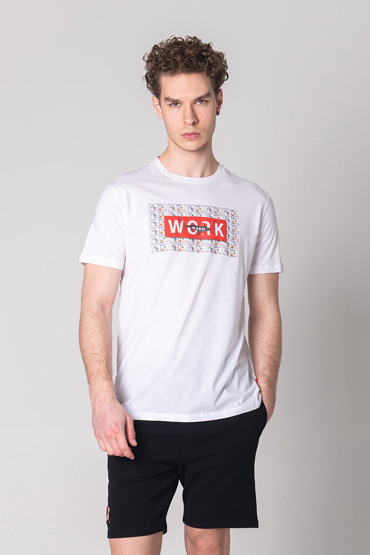 JOHN FRANK COOL T-SHIRT BEYAZ