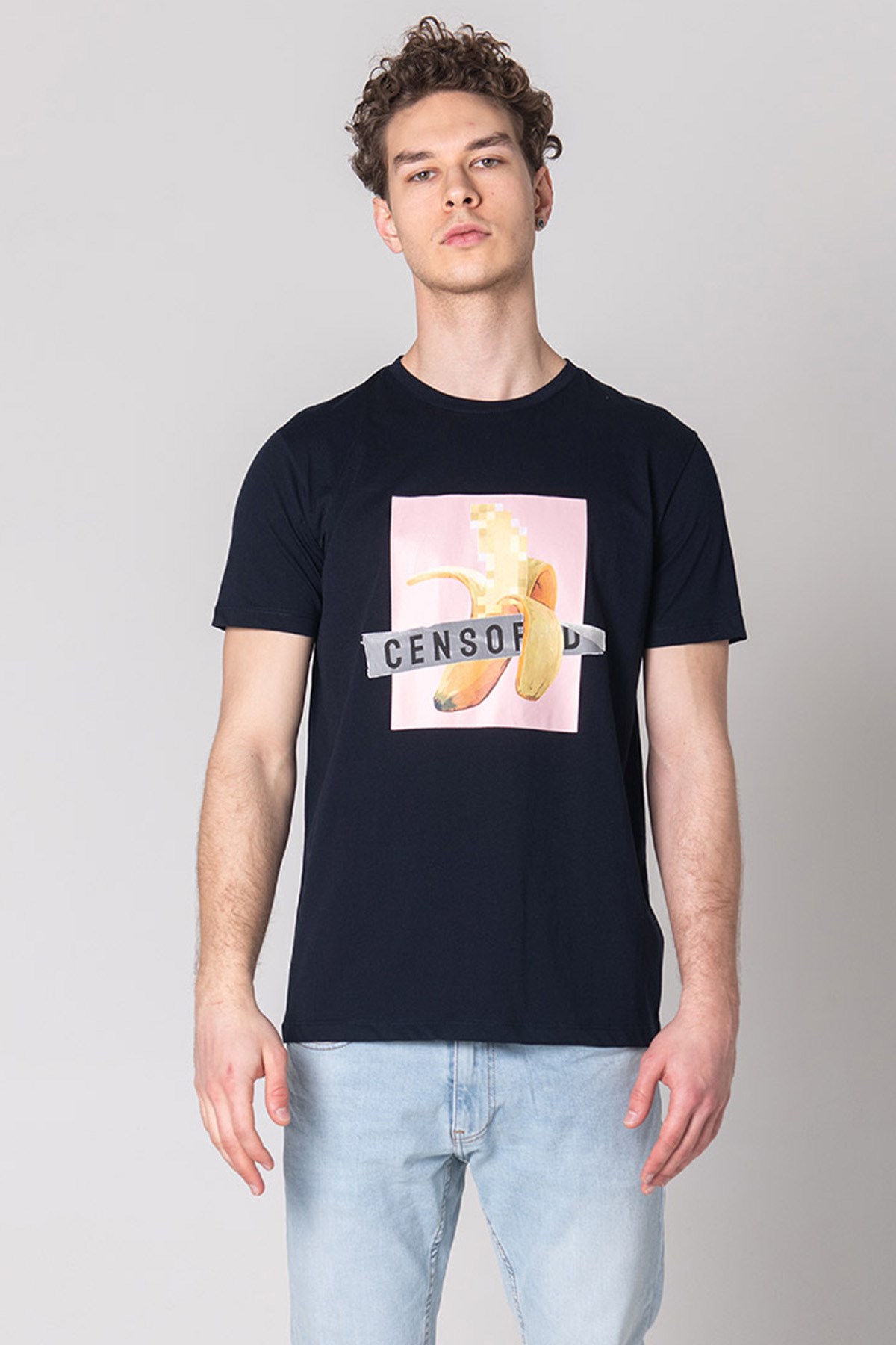 JOHN FRANK COOL T-SHIRT LACİVERT