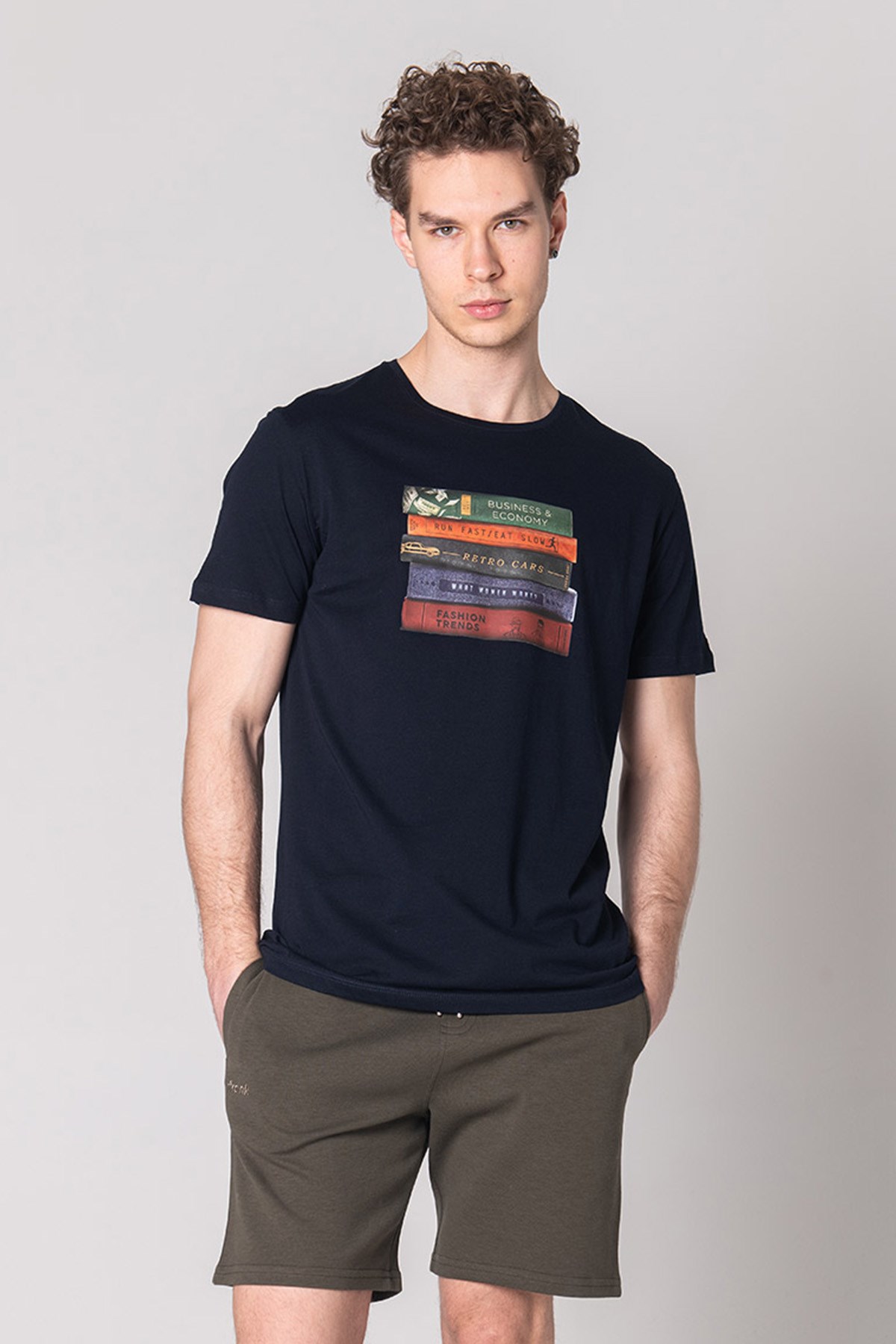 JOHN FRANK COOL T-SHIRT LACİVERT