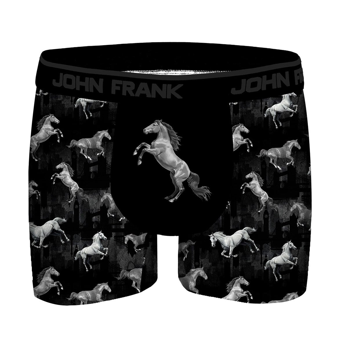 JOHN FRANK DIGITAL WORLD FRONT PRINTED BOXER MULTICOLOR