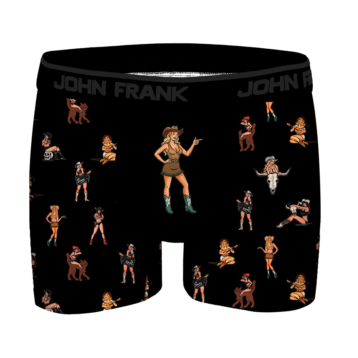 JOHN FRANK DIGITAL WORLD FRONT PRINTED BOXER MULTICOLOR