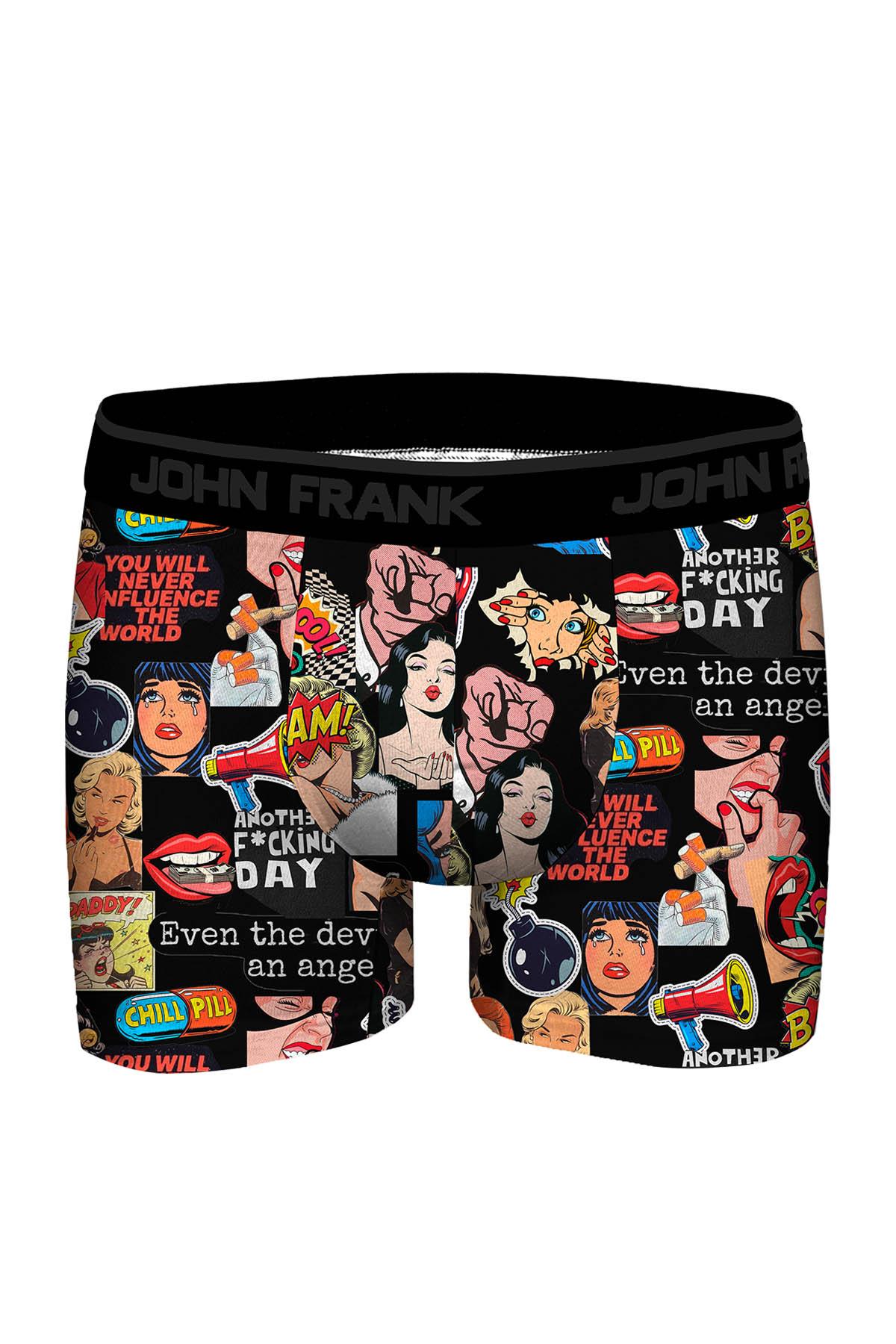 JOHN FRANK DİJİTAL BASKILI BOXER MULTICOLOR