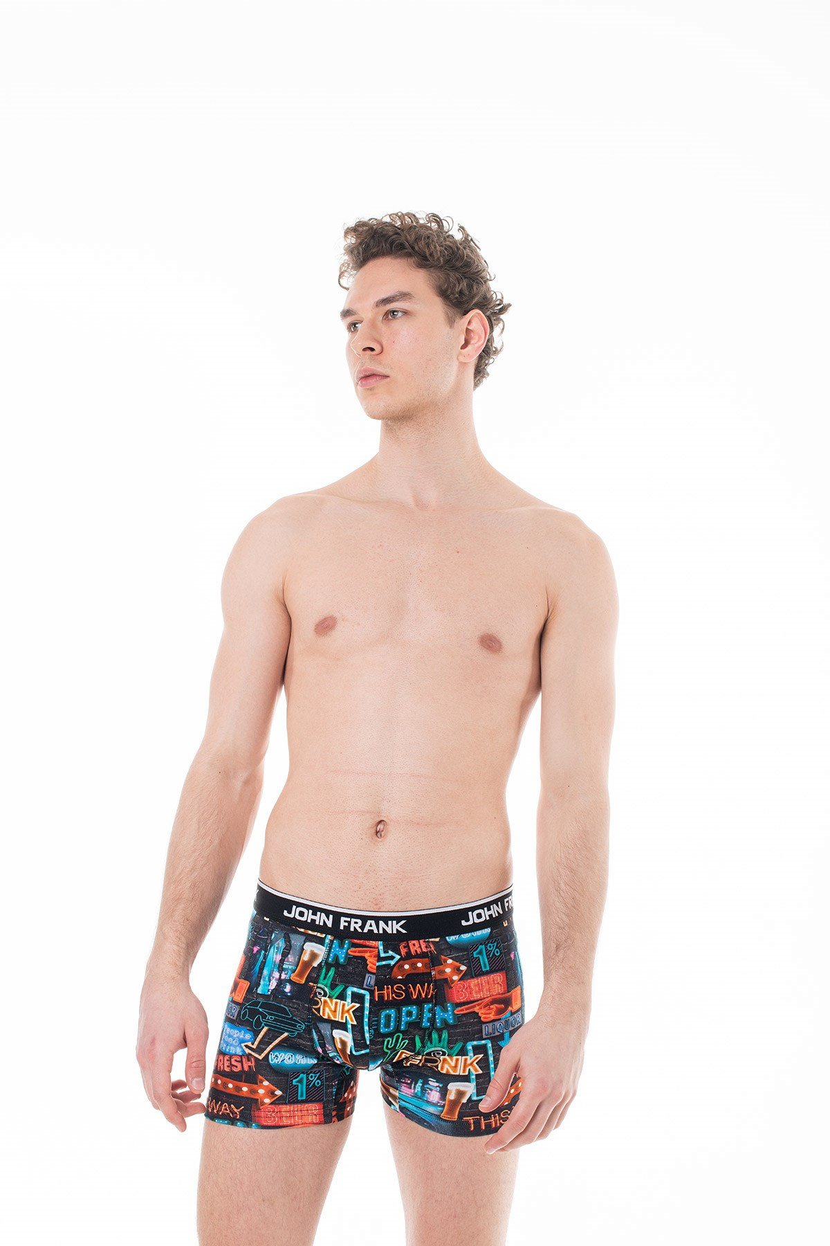 JOHN FRANK DİJİTAL BASKILI BOXER MULTICOLOR