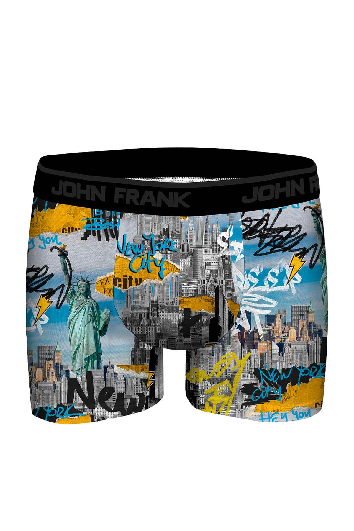 JOHN FRANK DİJİTAL BASKILI BOXER MULTICOLOR