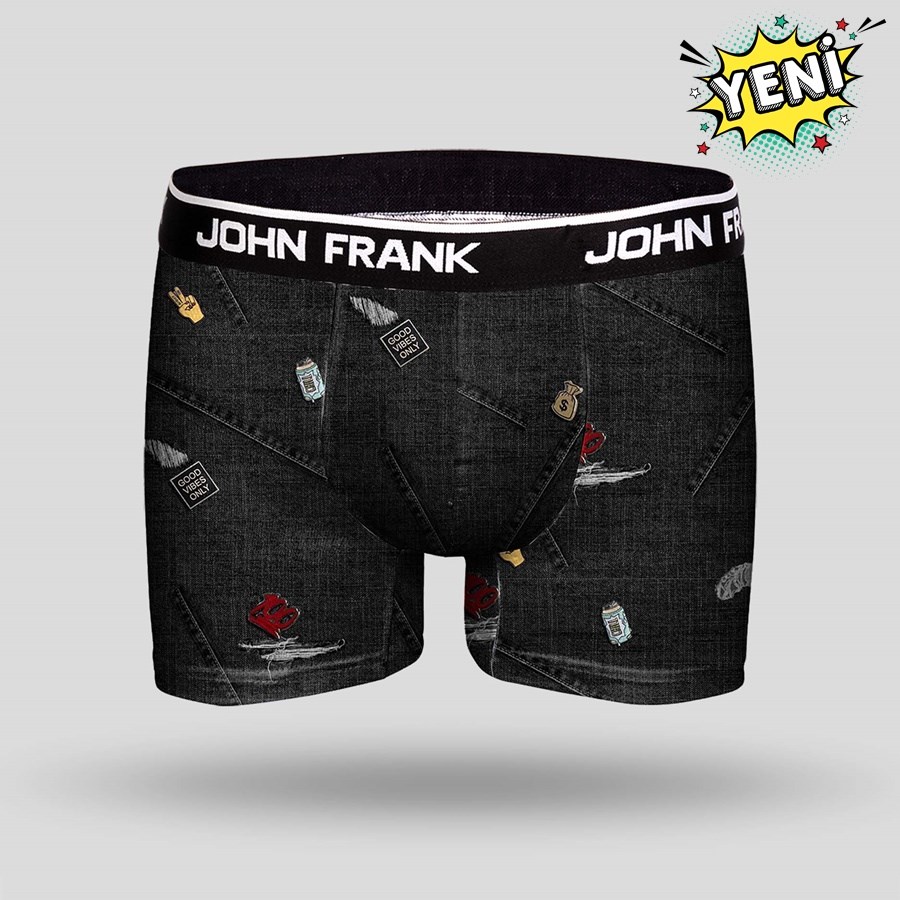 JOHN FRANK DİJİTAL BASKILI BOXER MULTICOLOR