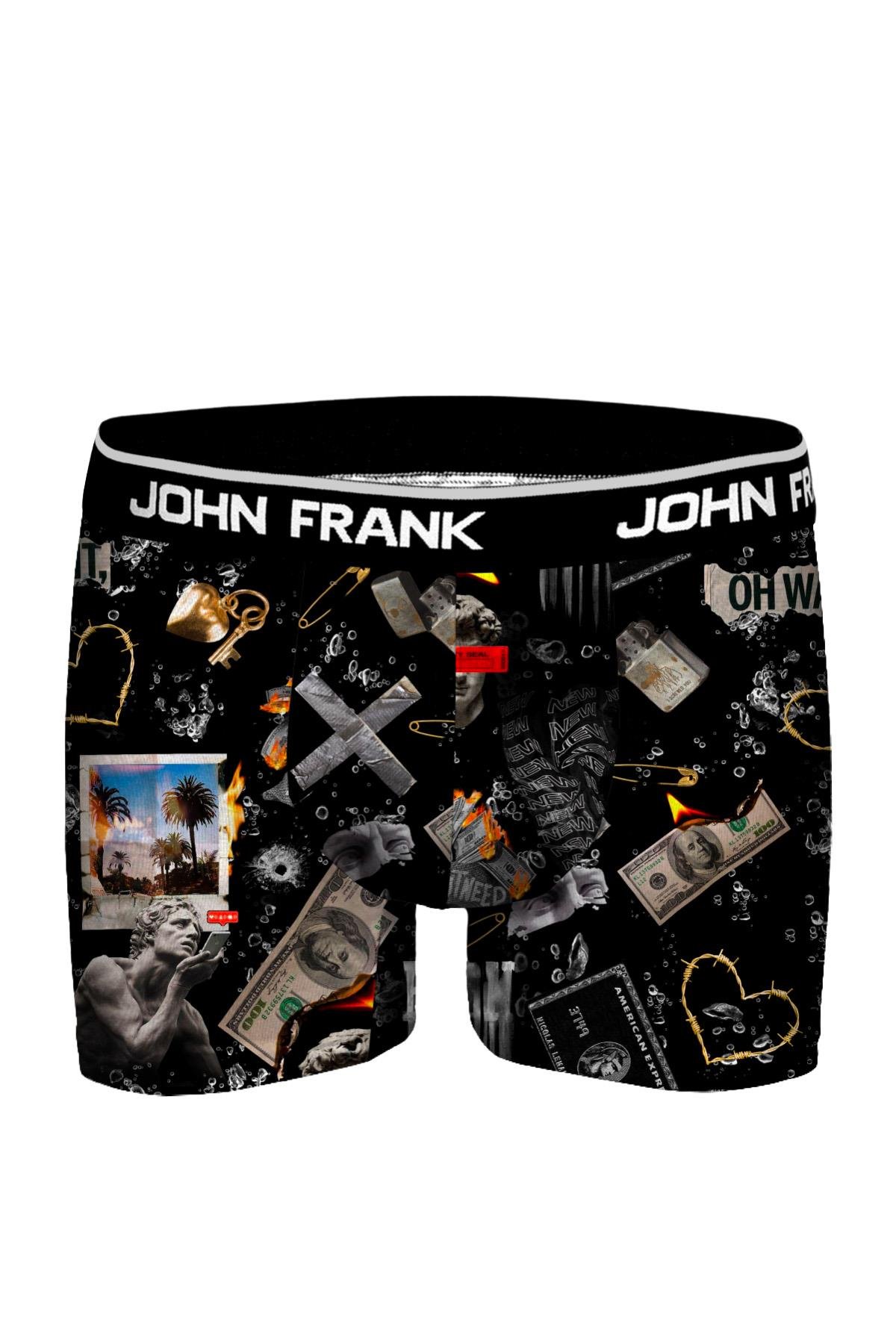 JOHN FRANK DİJİTAL BASKILI MODAL BOXER MULTICOLOR
