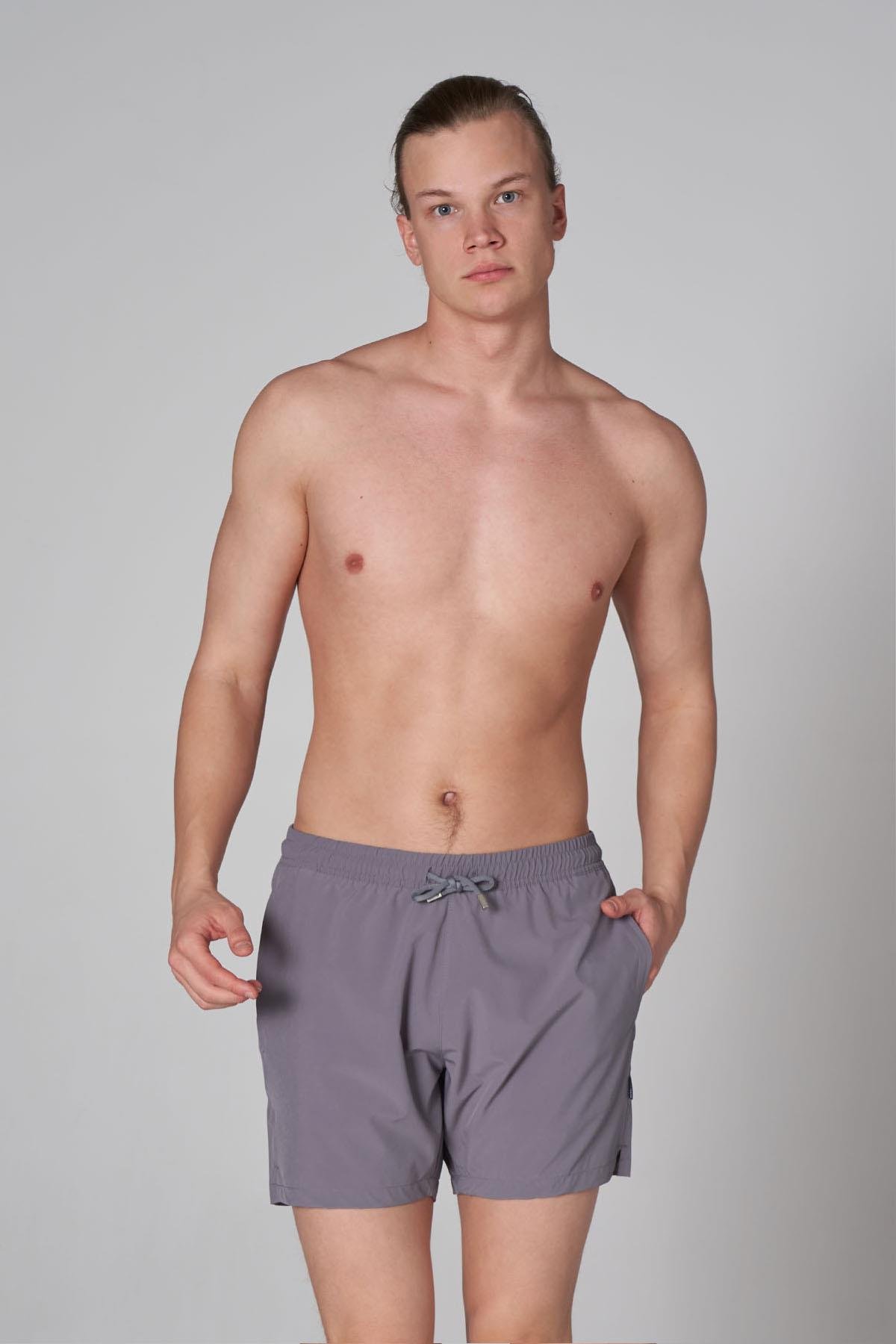 JOHN FRANK DÜZ MAYO ŞORT GTS GRİ