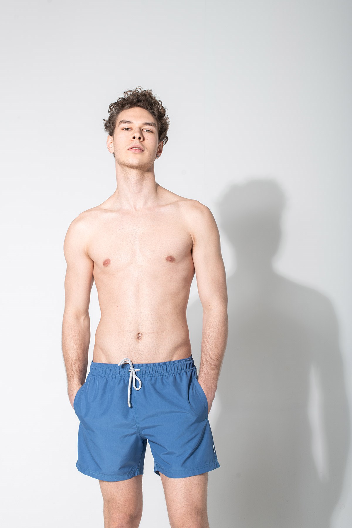 JOHN FRANK DÜZ MAYO ŞORT İNDİGO