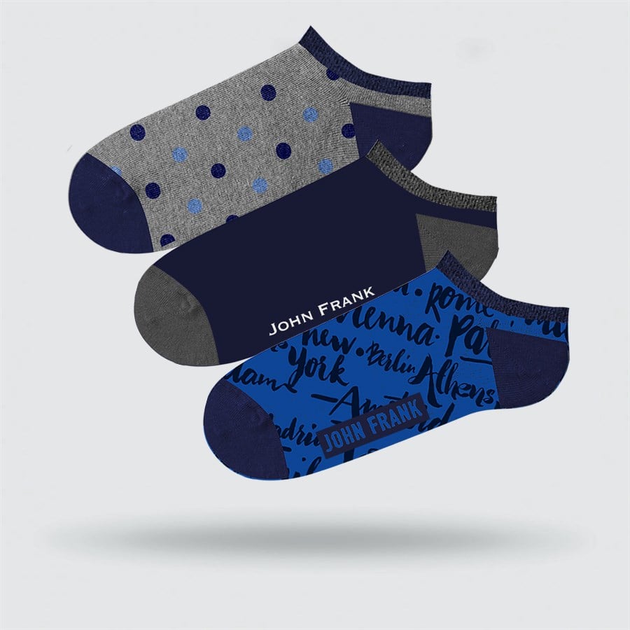 JOHN FRANK EIGHTY FIVE ÜÇLÜ KISA ÇORAP MULTICOLOR