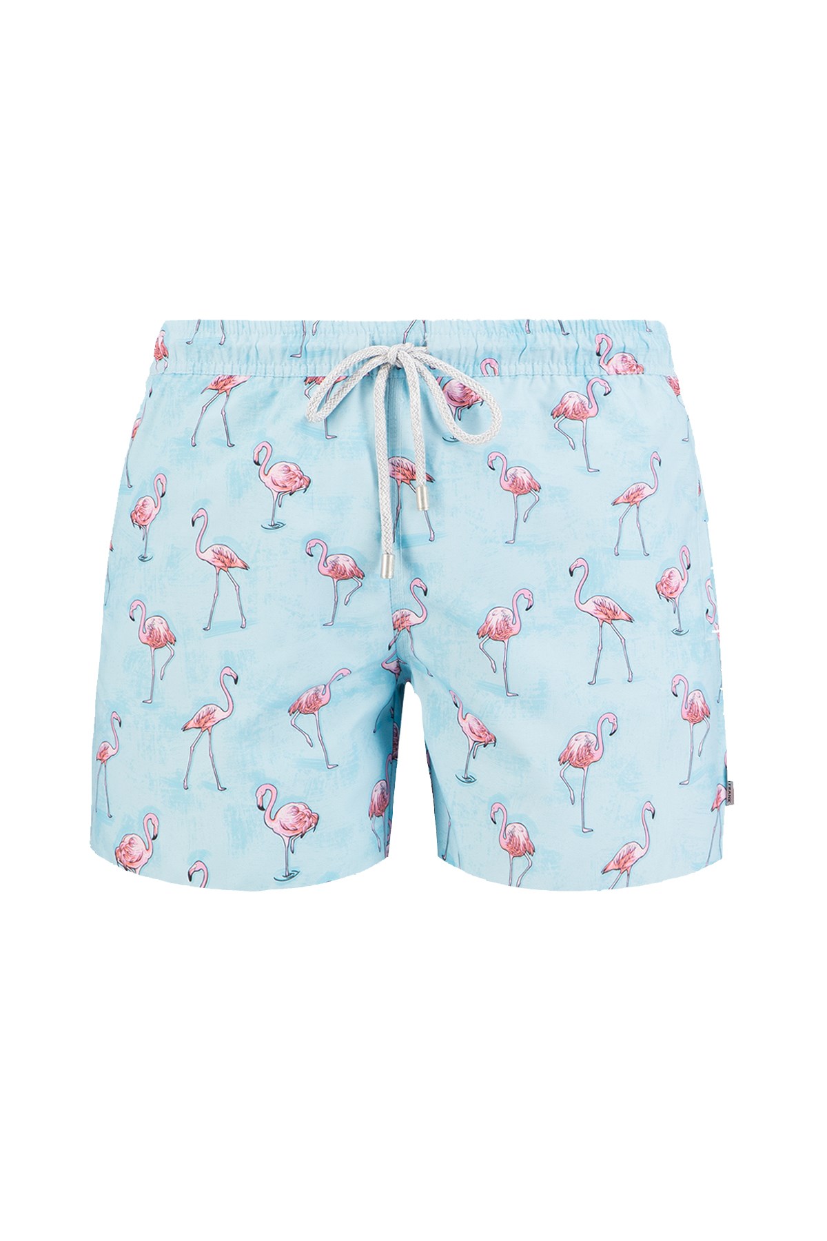 JOHN FRANK Erkek Çocuk Mavi Flamingo Baskılı Deniz Şortu