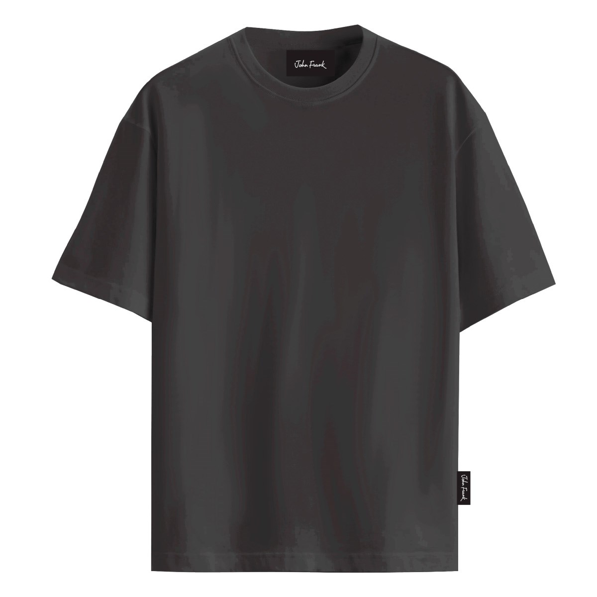JOHN FRANK KOTON MODAL T-SHIRT ANTRASİT