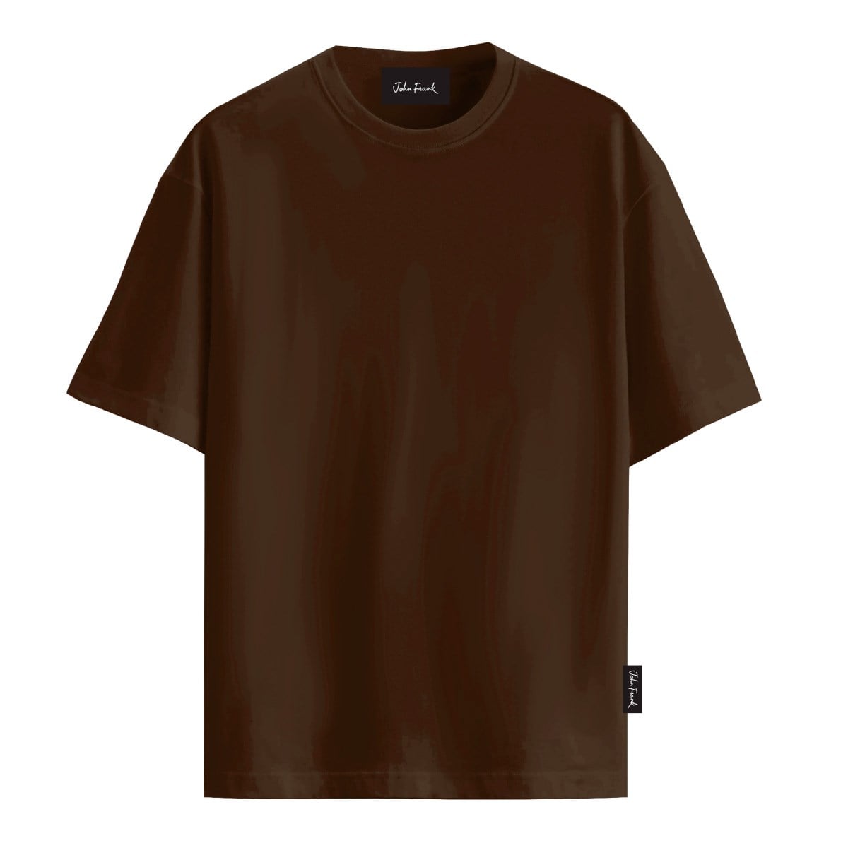 JOHN FRANK KOTON MODAL T-SHIRT KAHVE
