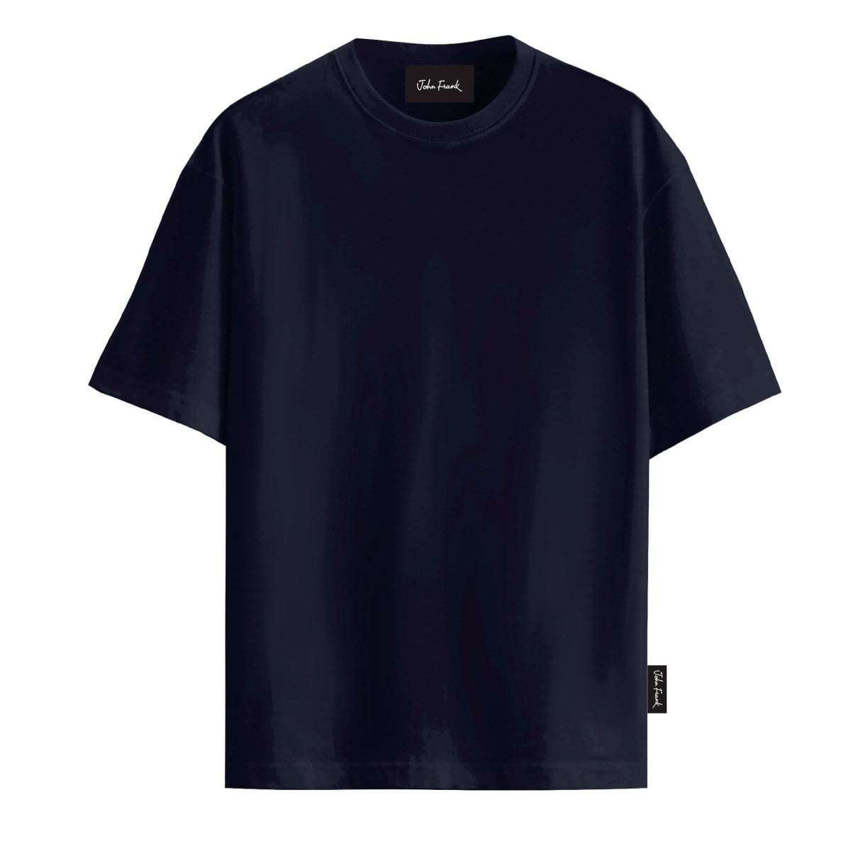JOHN FRANK KOTON MODAL T-SHIRT LACİVERT